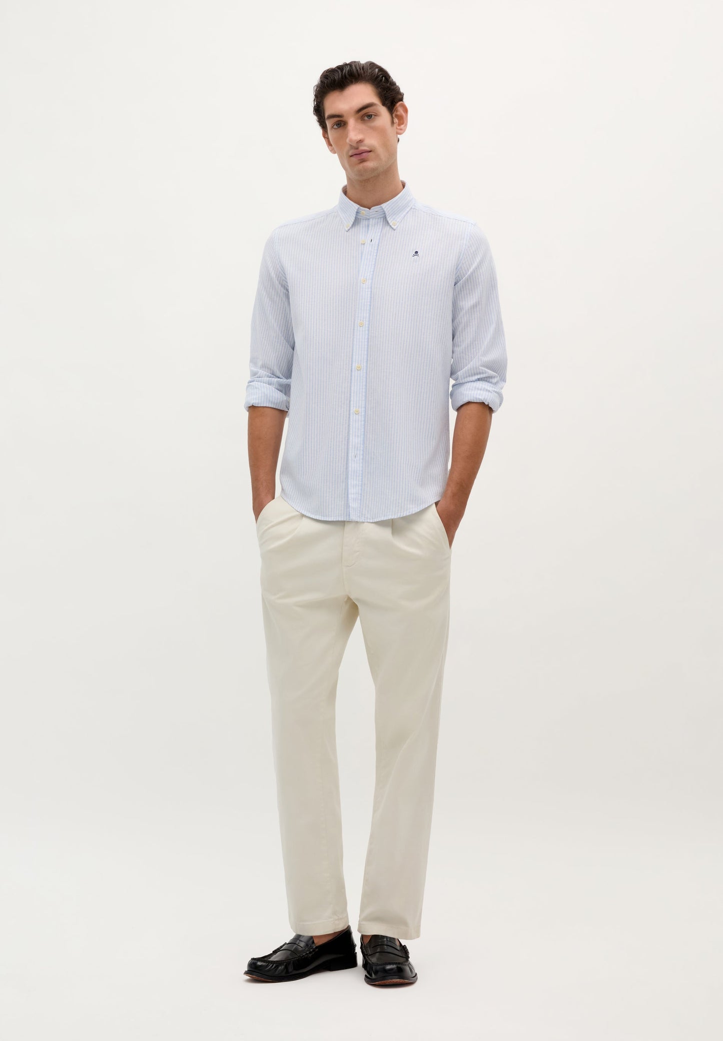 STRIPED SHIRT WITH CONTRAST SKULL