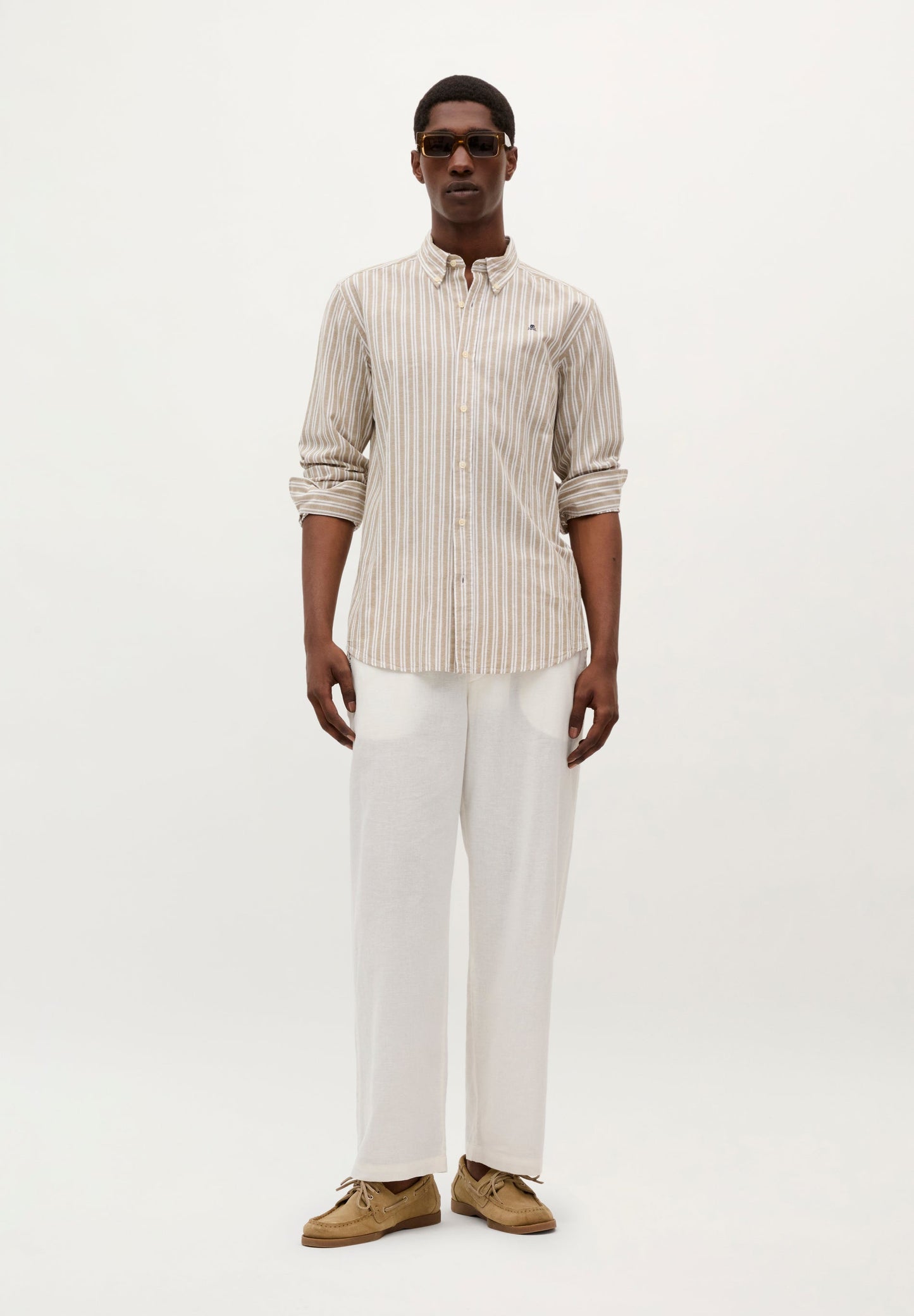 STRIPED SHIRT WITH CONTRAST SKULL