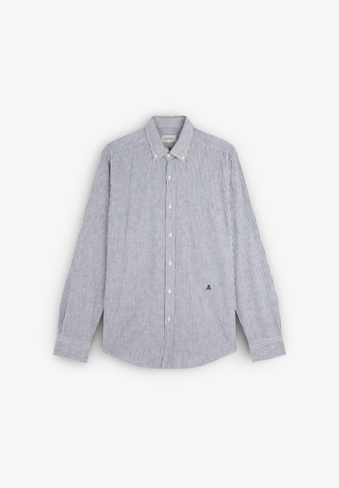 STRIPED LINEN OXFORD SHIRT