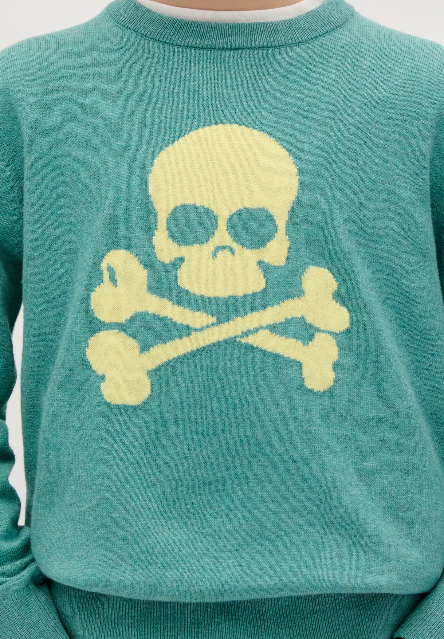 SWEATER WITH CONTRAST SKULL