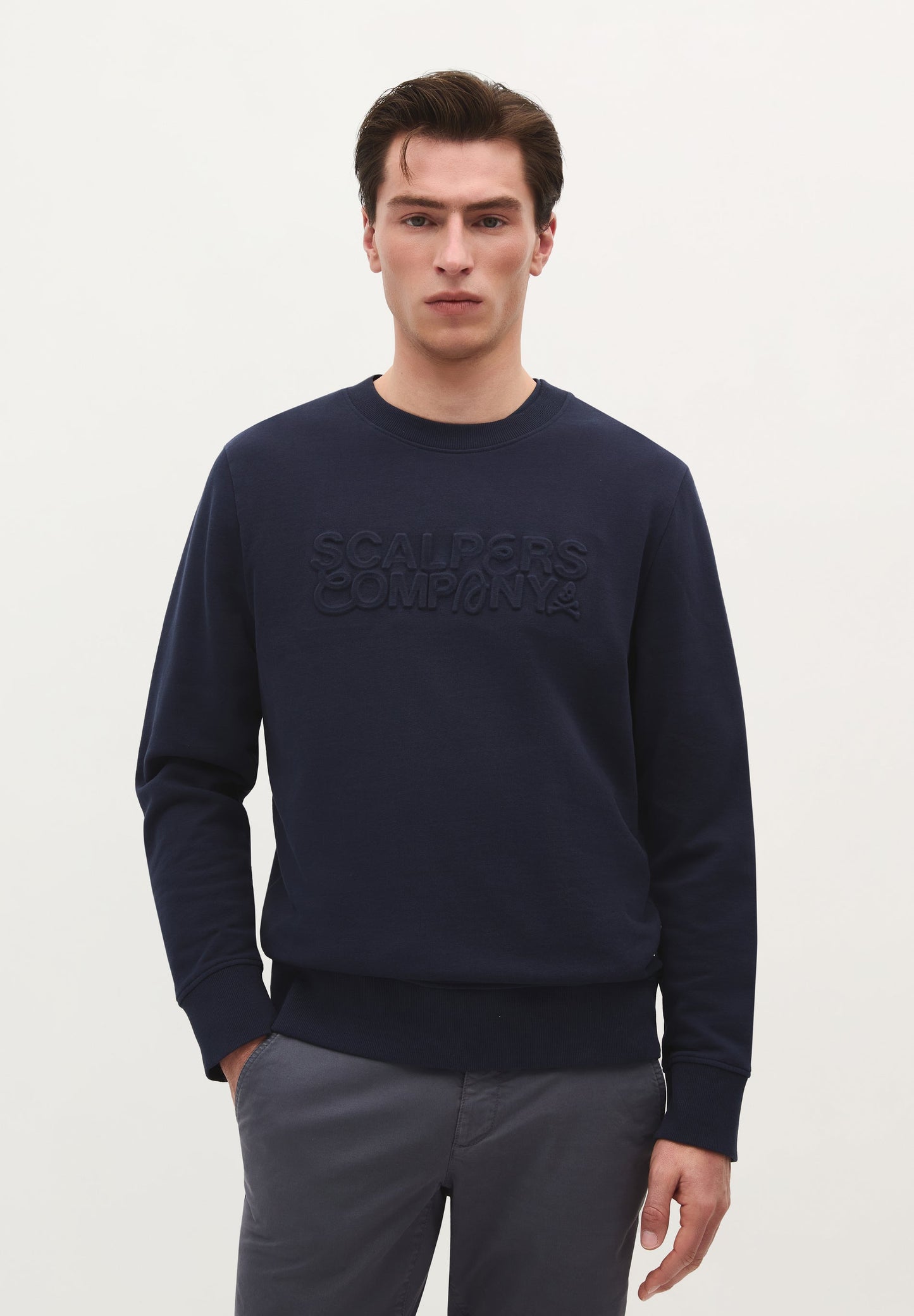 SWEATSHIRT WITH RAISED LOGO