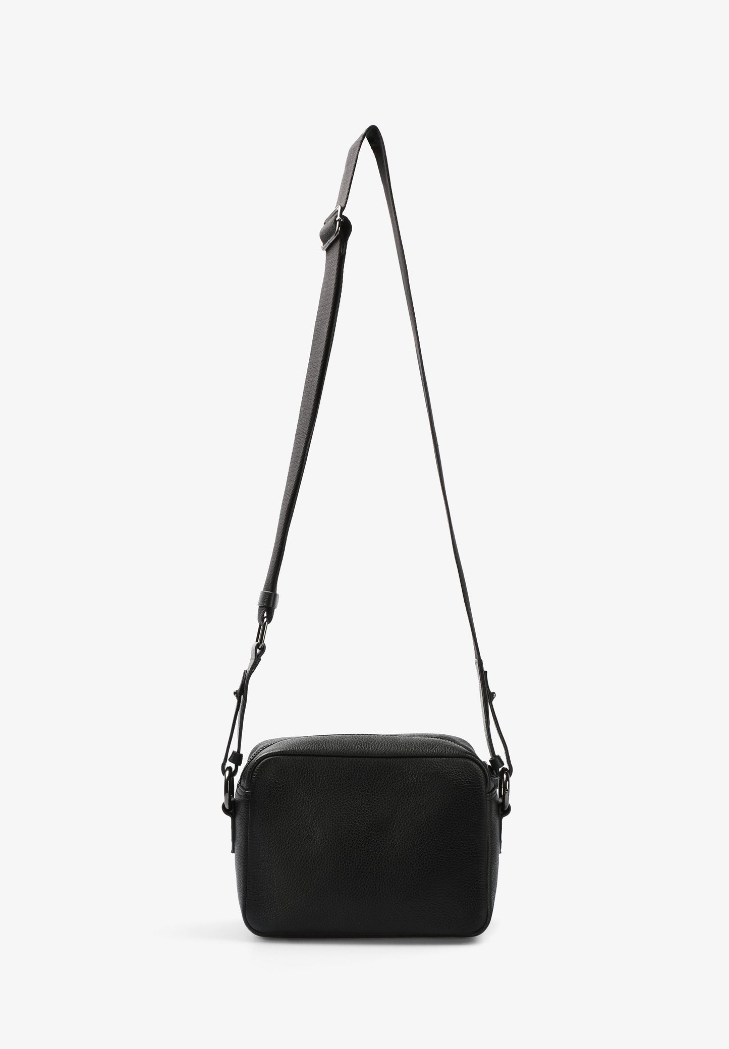 LEATHER CROSSBODY BAG WITH ALL-OVER SKULL PRINT