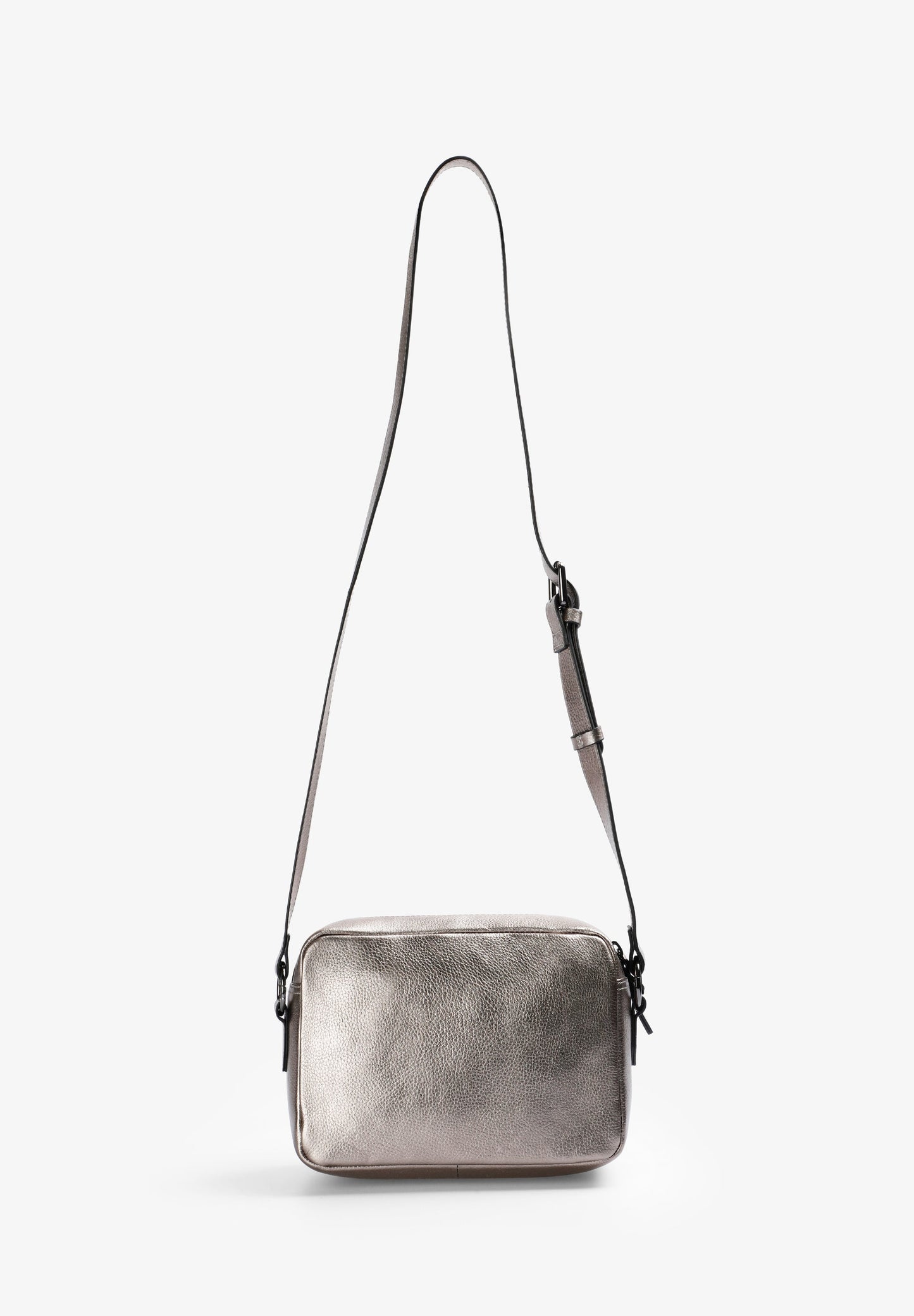 LEATHER CROSSBODY BAG WITH ALL-OVER SKULL PRINT