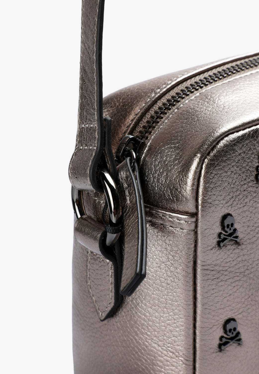 BOLSO PIEL BANDOLERA CALAVERAS ALL OVER - Scalpers