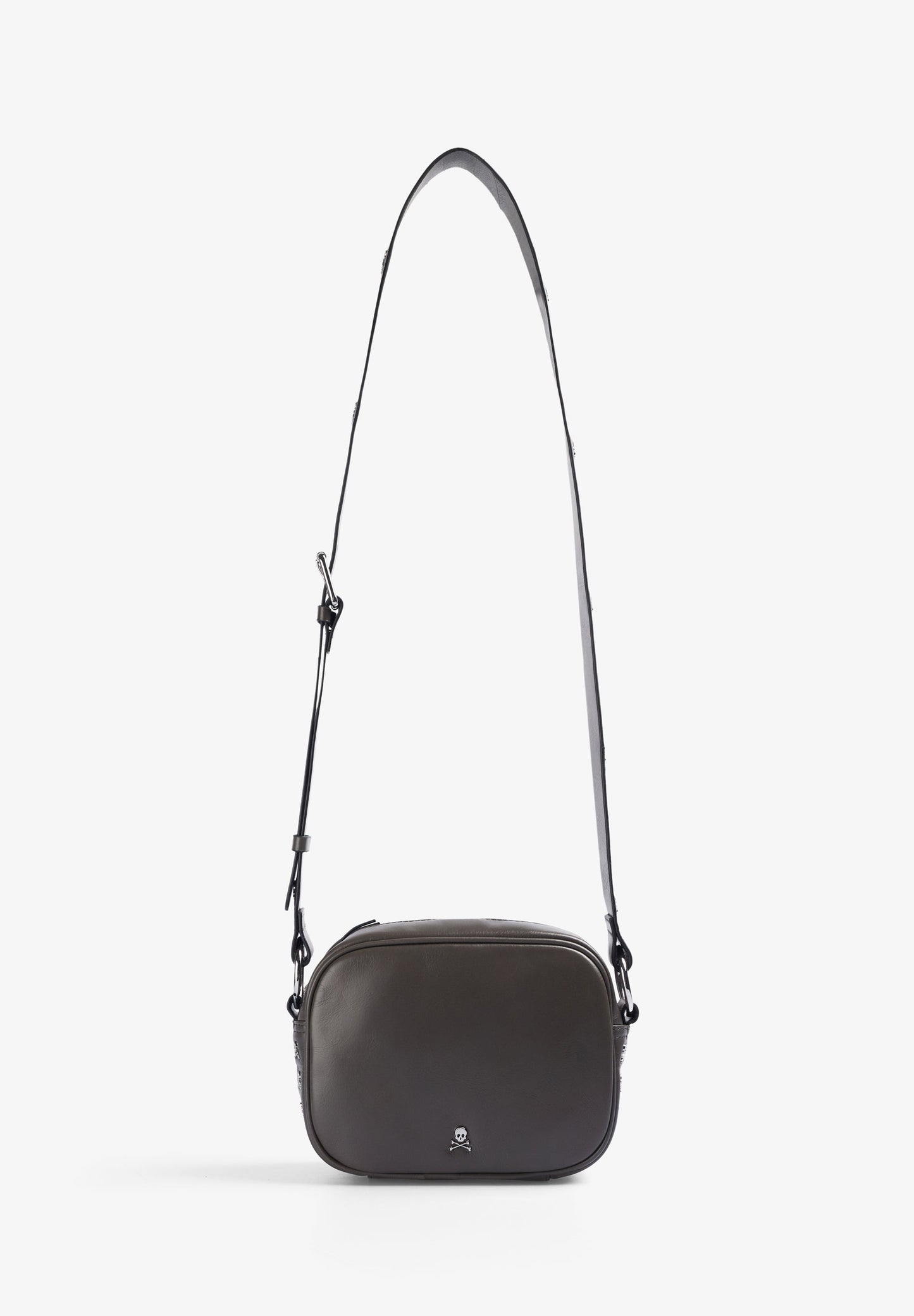 LEATHER CROSSBODY BAG WITH SKULL