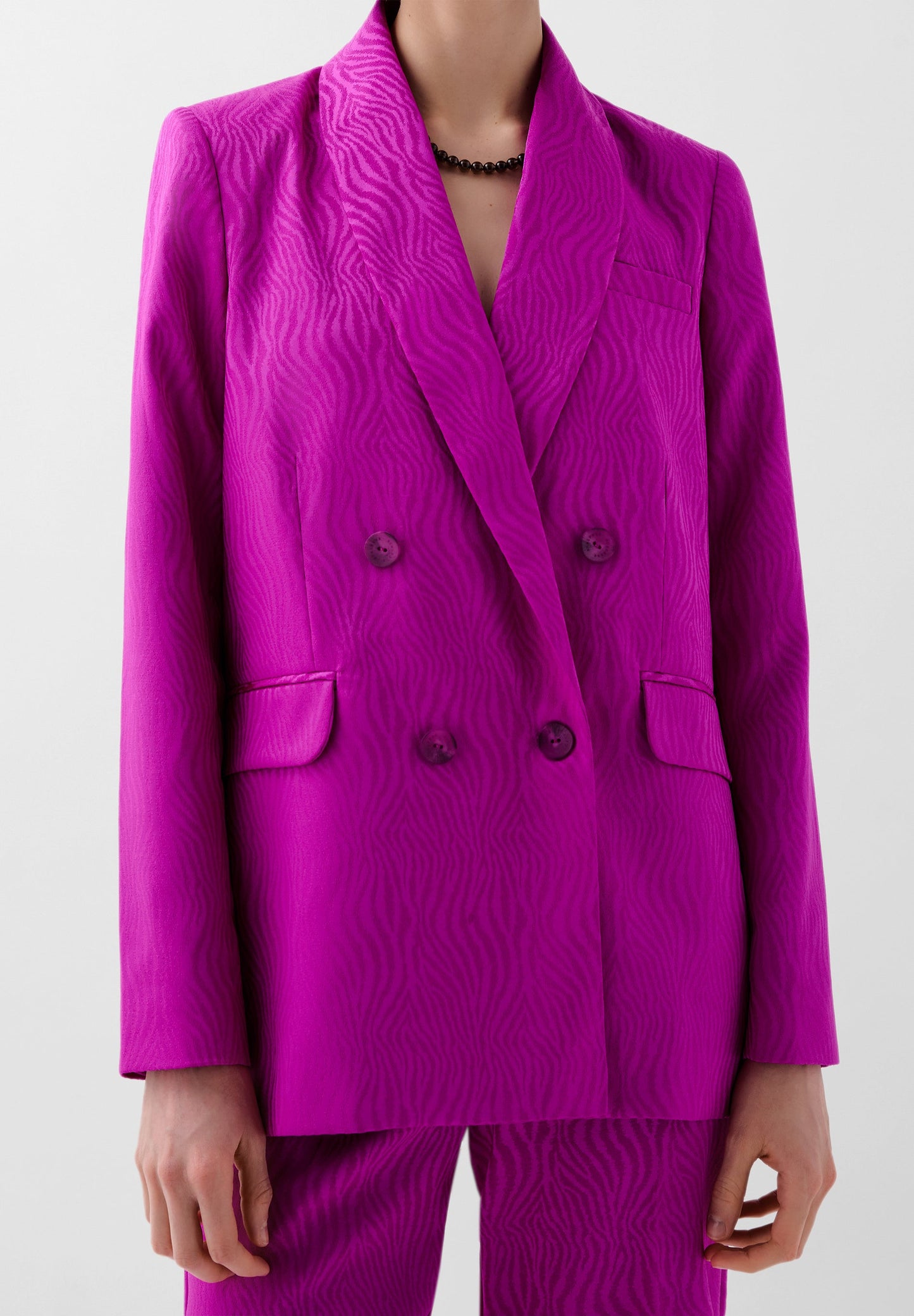 SATIN JACQUARD BLAZER