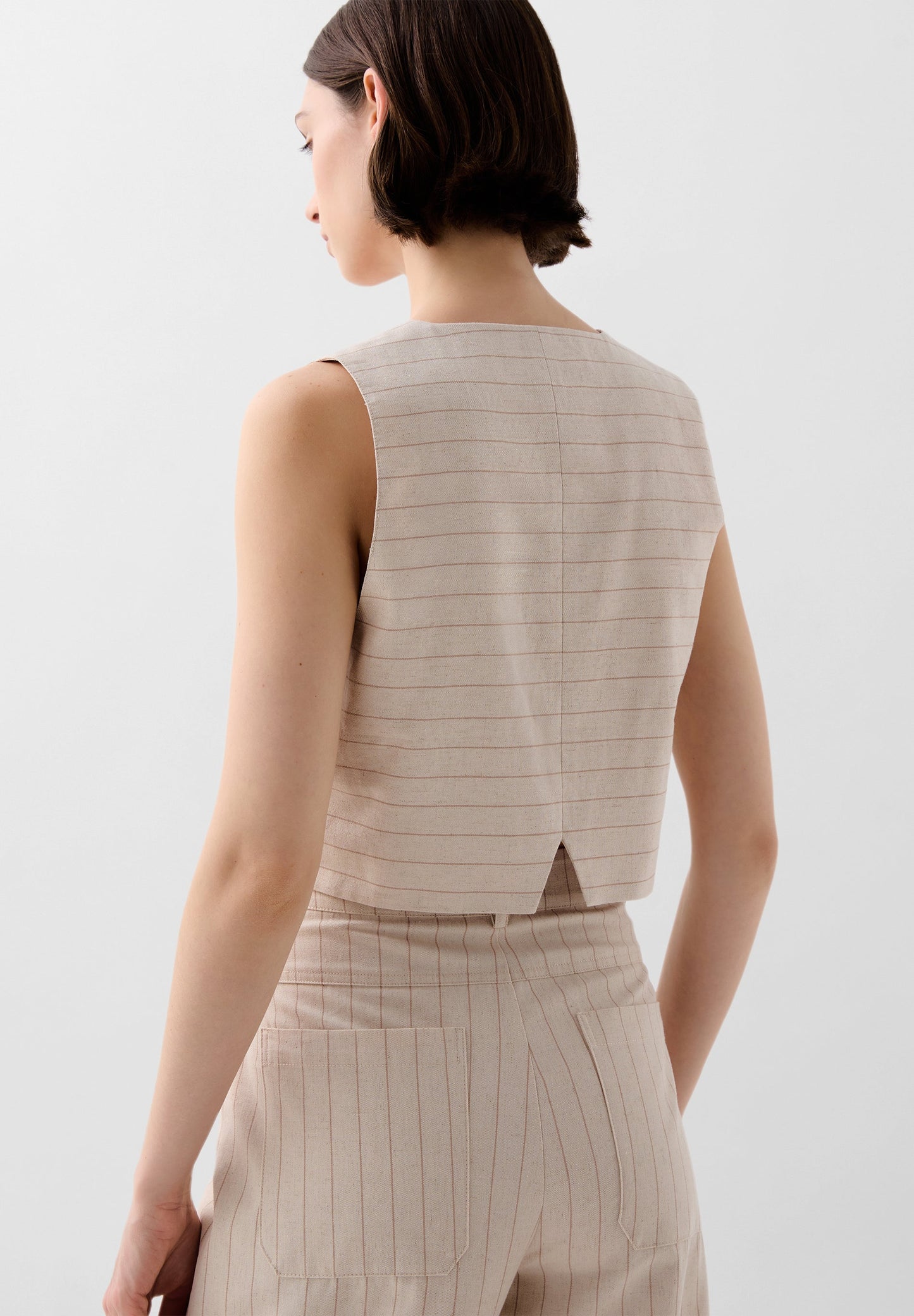 CROPPED DENIM WAISTCOAT