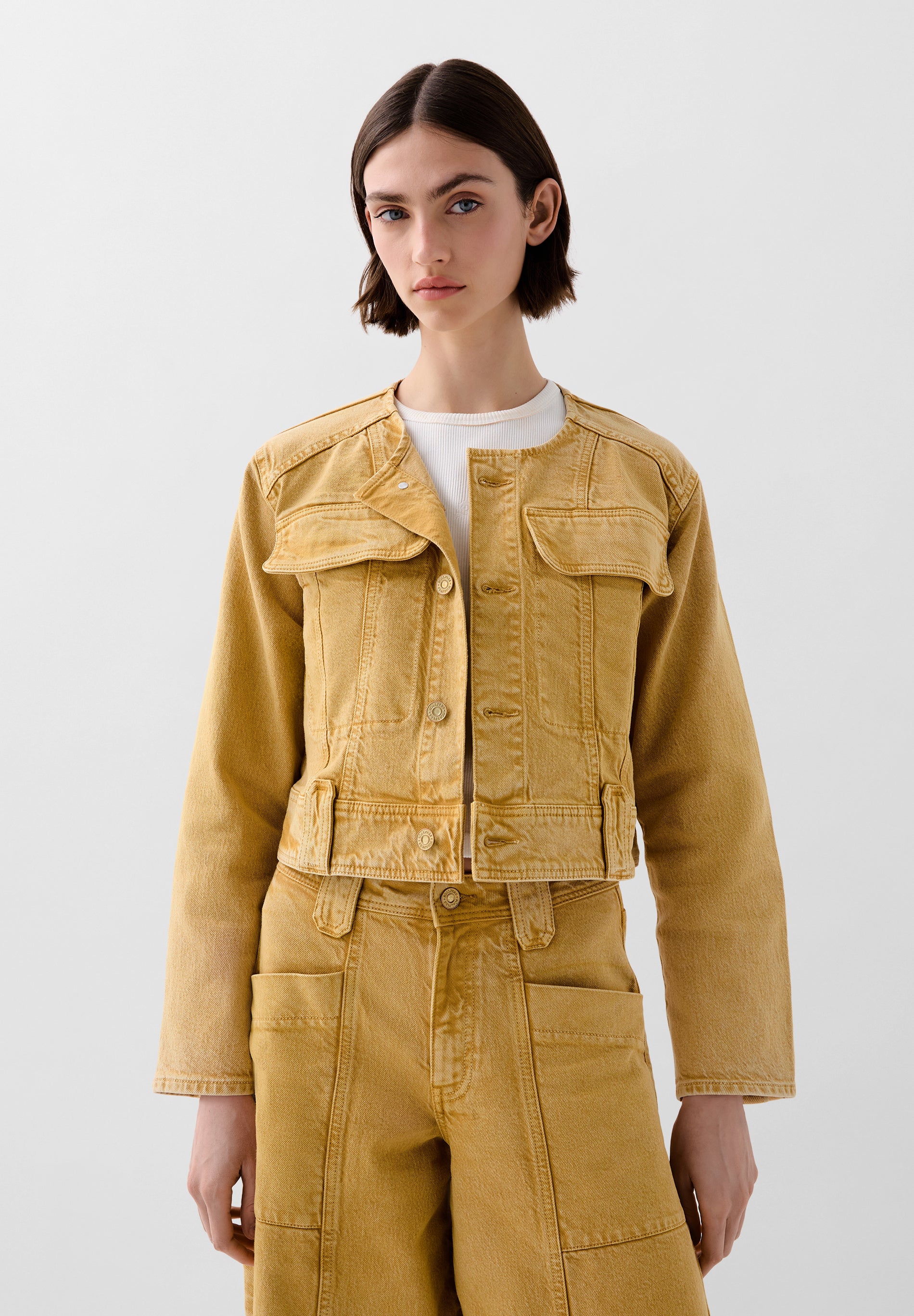 VESTE EN JEAN DÉLAVÉ