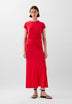 MIDI SKIRT WITH GATHERED DETAIL