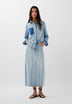 DENIM SKIRT WITH STUDS AND CONTRAST POCKET