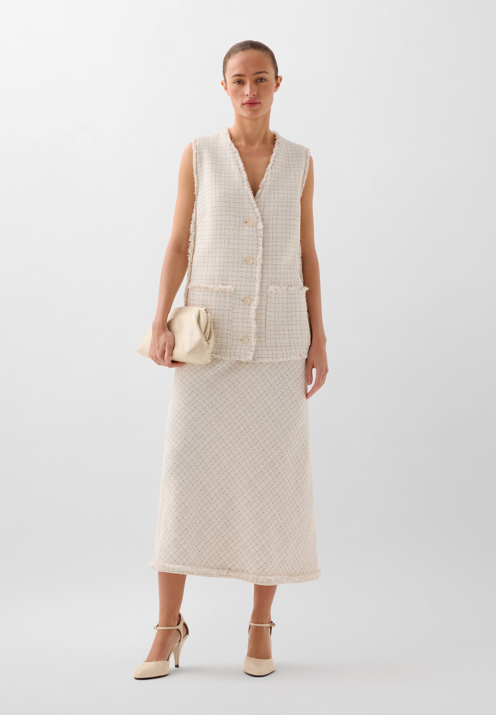 RUSTIC METALLIC THREAD SKIRT
