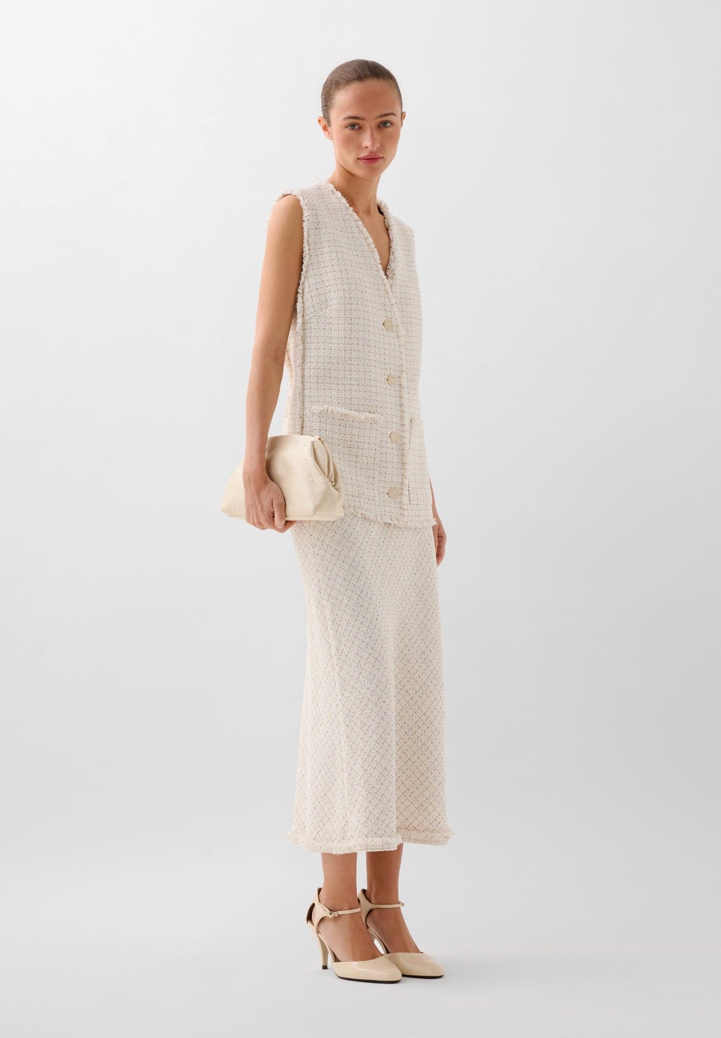 RUSTIC METALLIC THREAD SKIRT