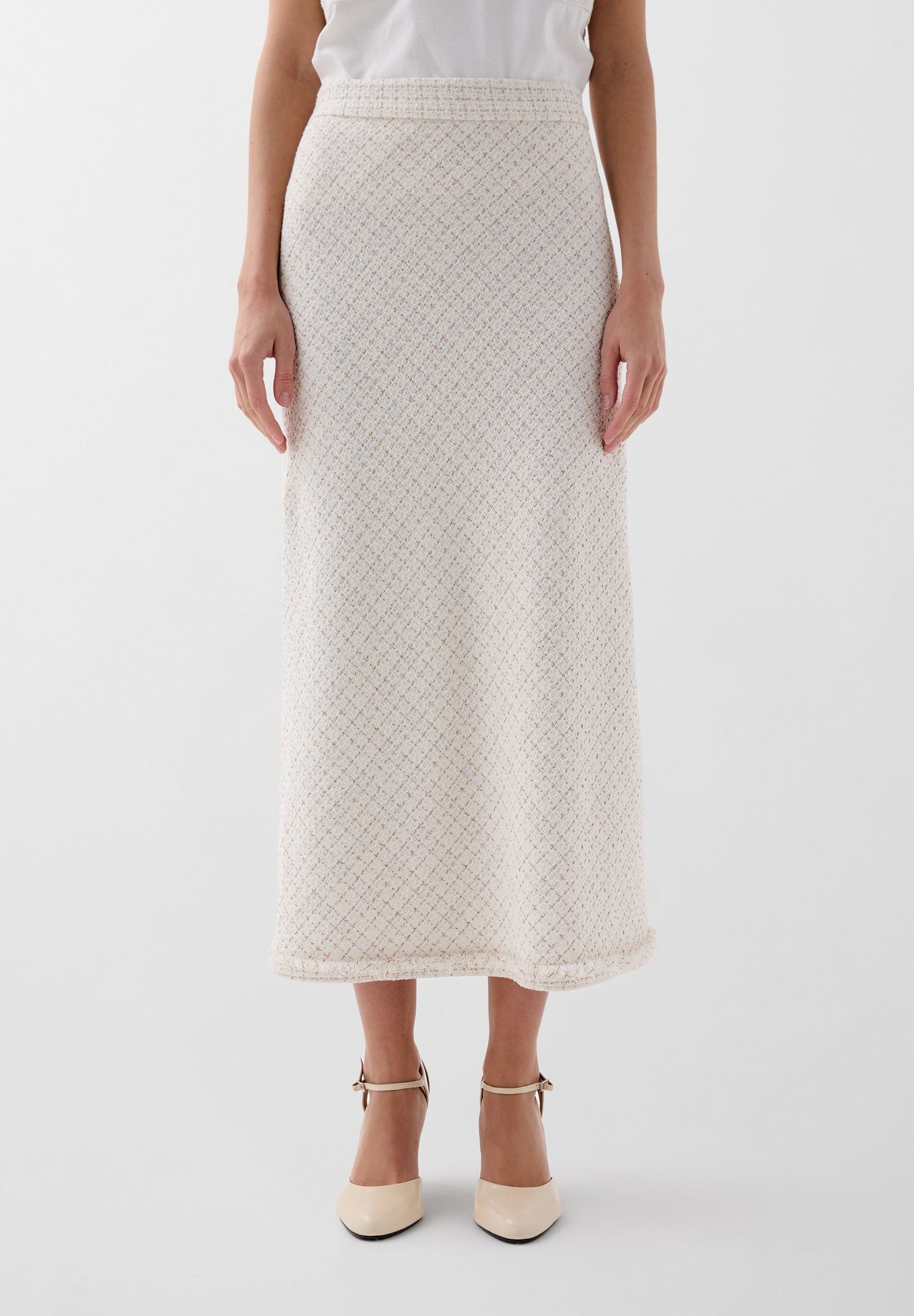 RUSTIC METALLIC THREAD SKIRT