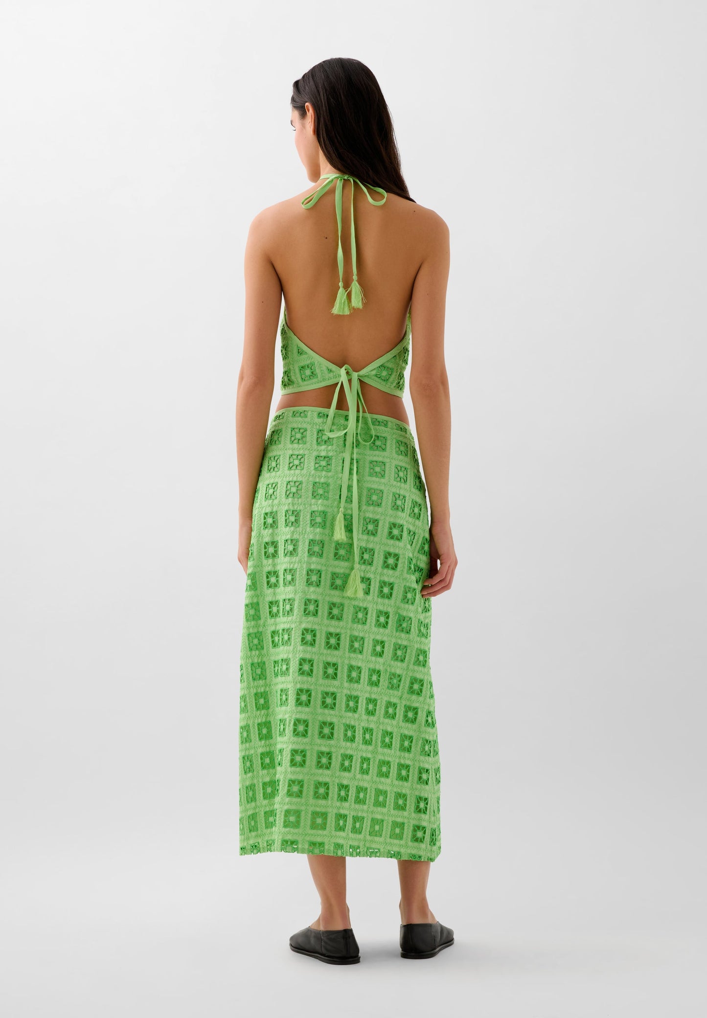 EMBROIDERED MIDI SKIRT