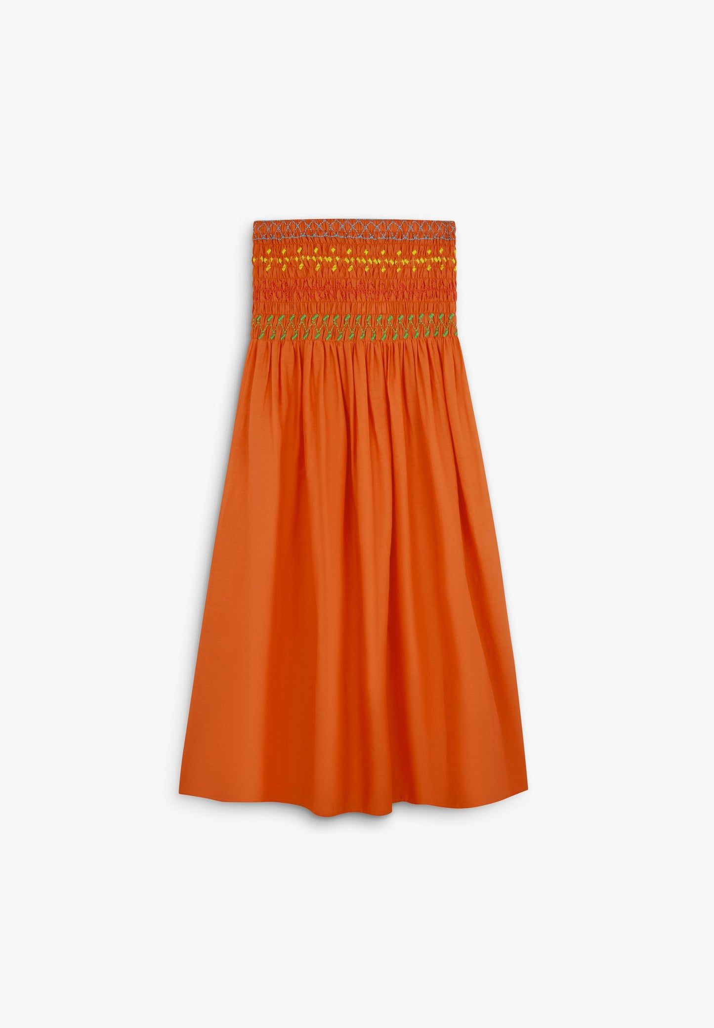 MULTICOLOURED SMOCKING SKIRT