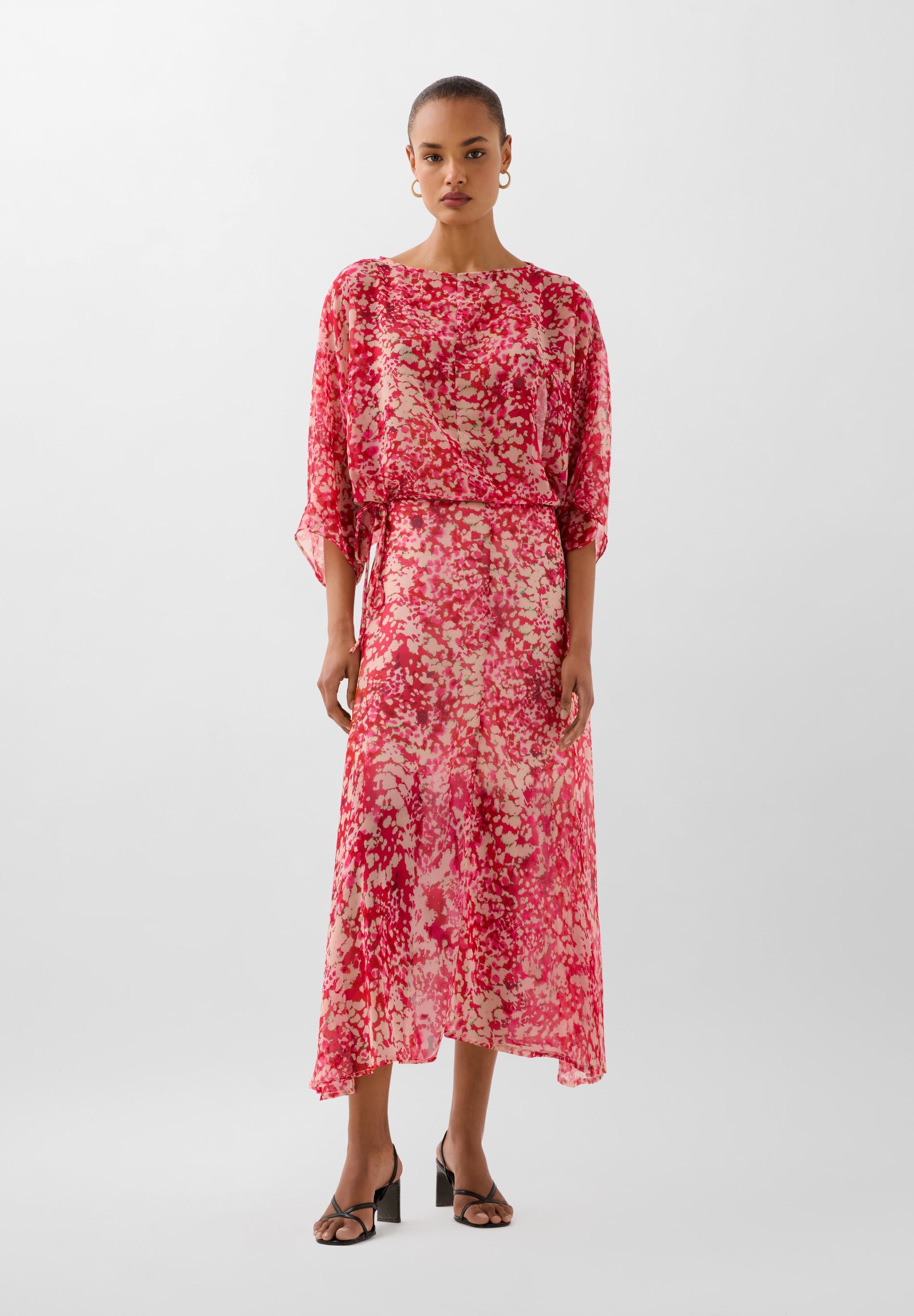 PRINTED SKIRT WITH RUFFLES