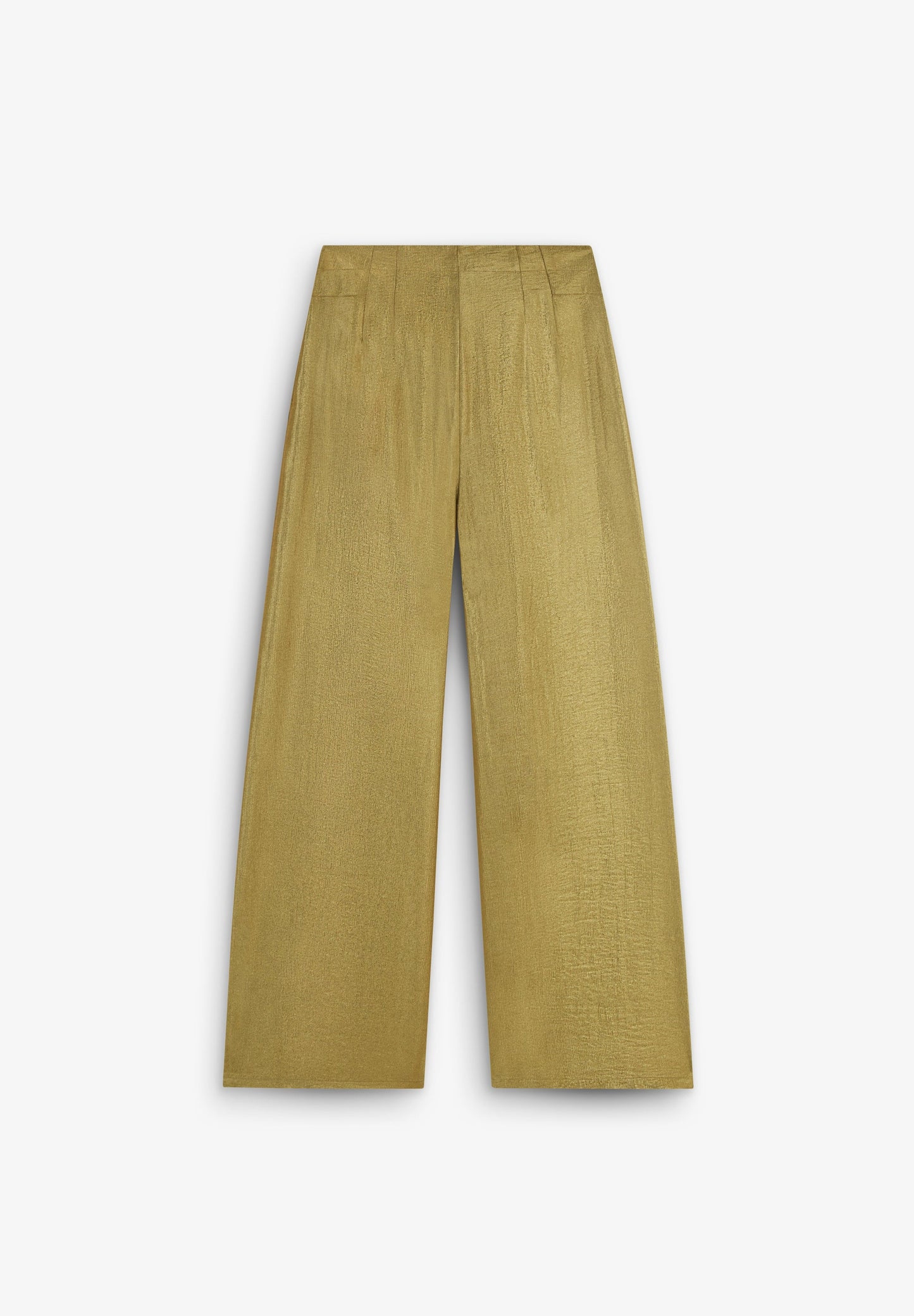 PANTALON FLUIDE MÉTALLISÉ À PINCES