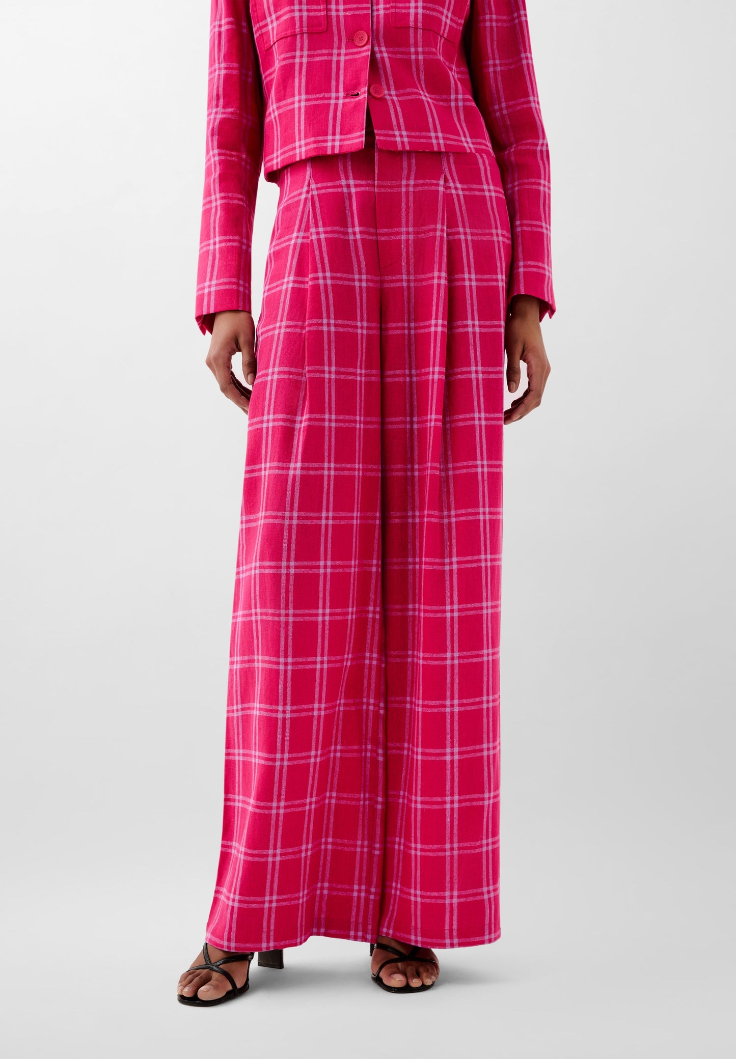 PANTALON PINCES LIN CARREAUX