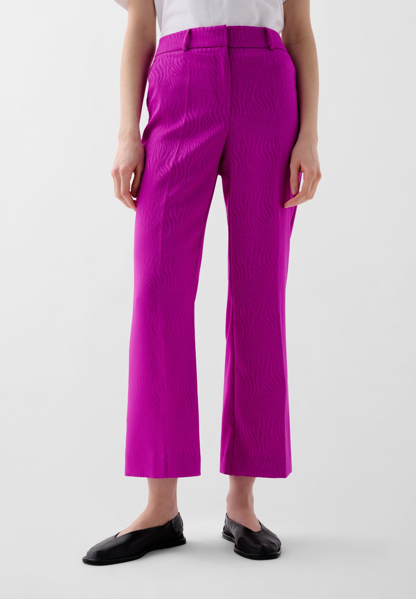 SATIN JACQUARD TROUSERS