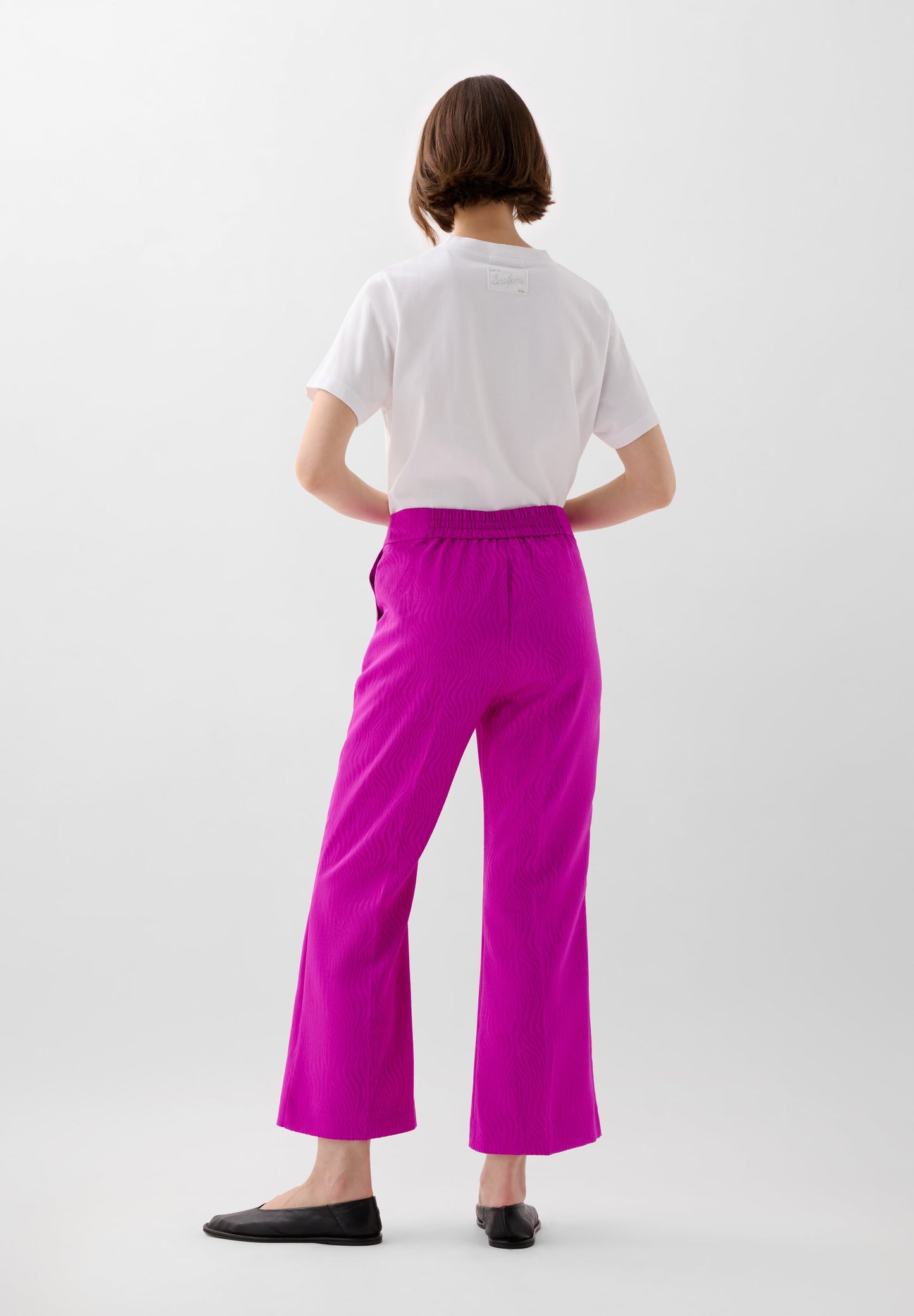 SATIN JACQUARD TROUSERS