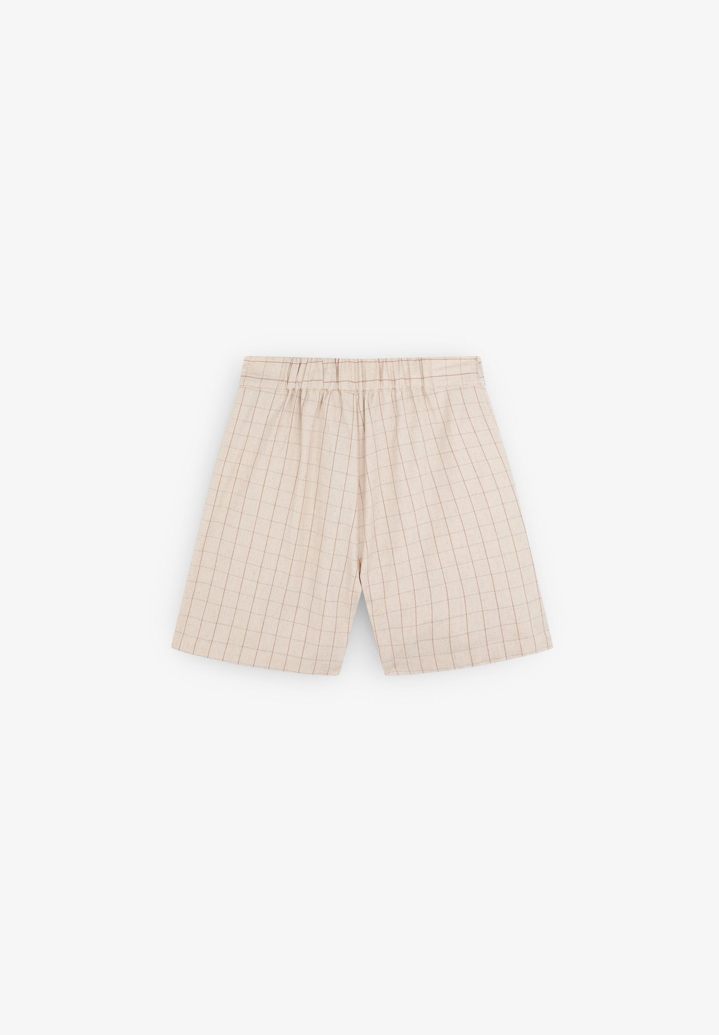 STRIPED LINEN BERMUDA SHORTS