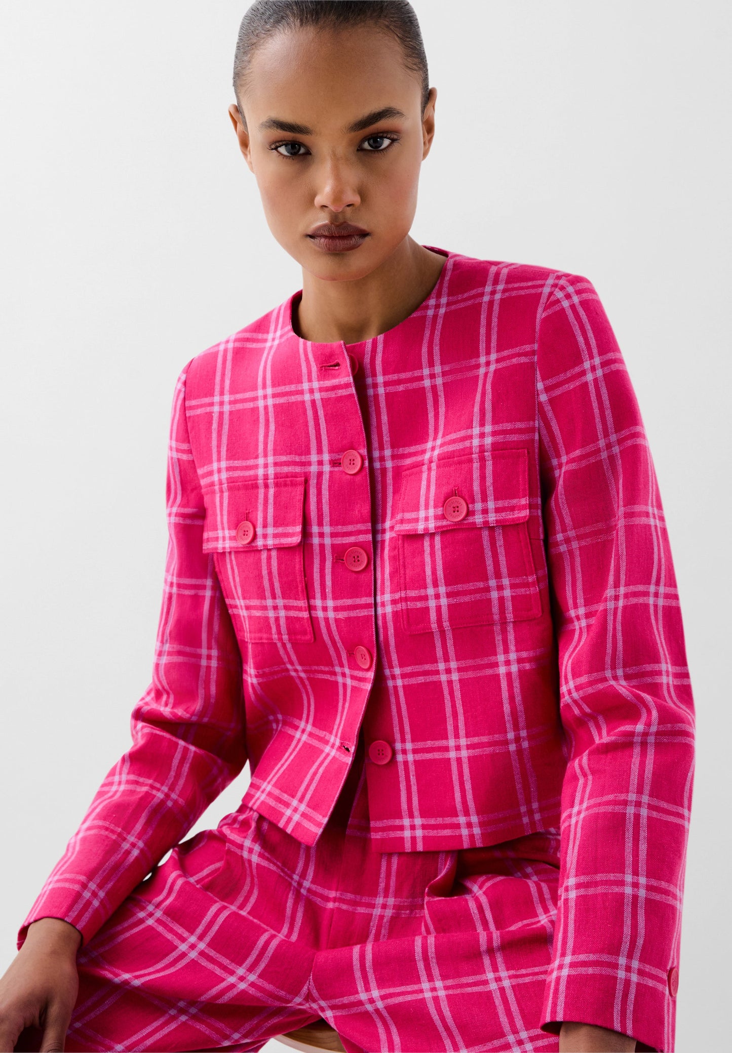 BLAZER À CARREAUX EN SCLINEN