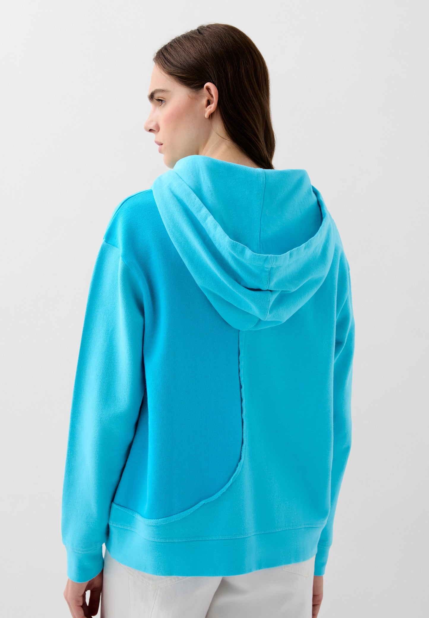 TWO-TONE WAVED HOODIE