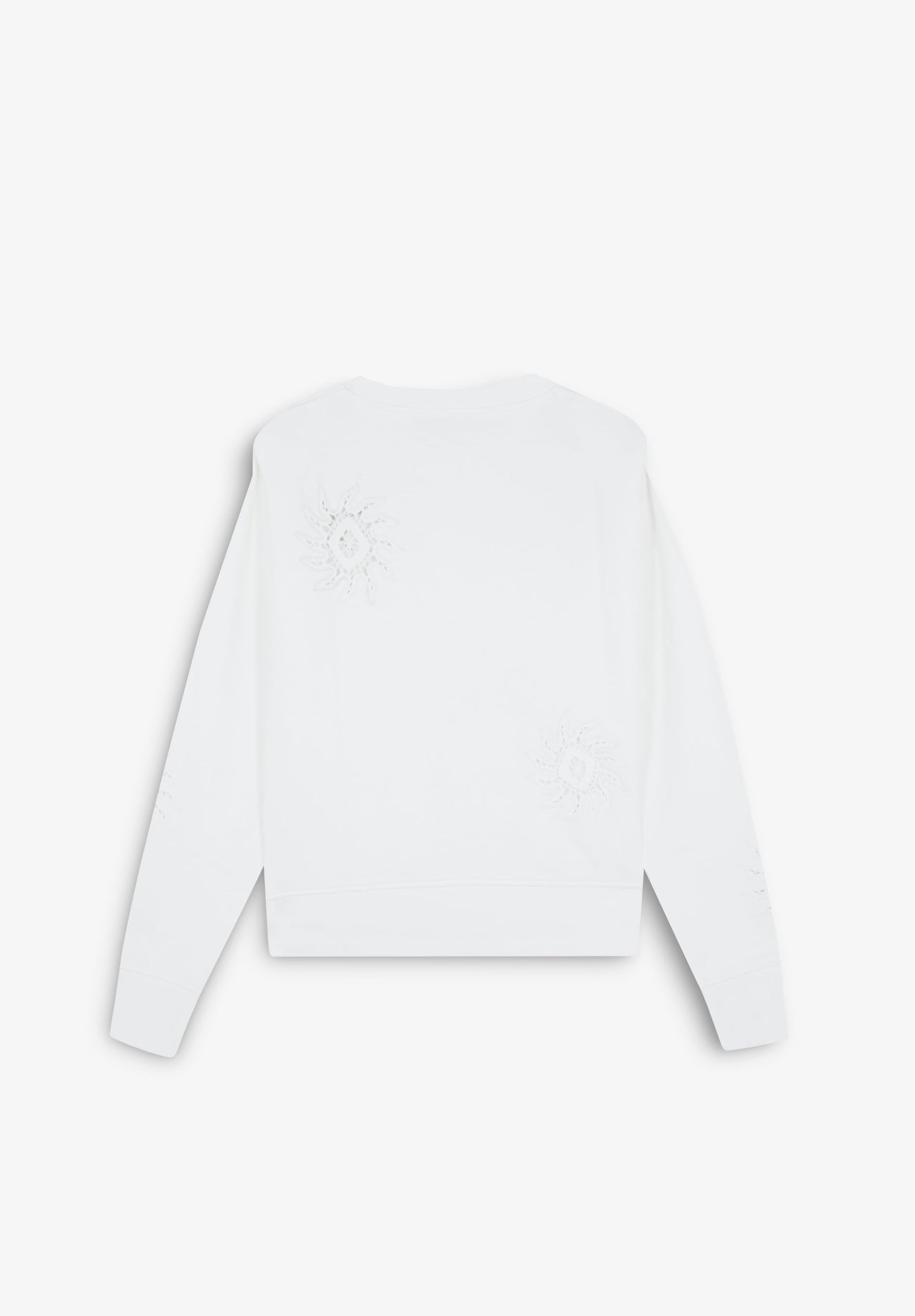 SWEATSHIRT WITH SHOULDER PADS AND CROCHET DETAILS