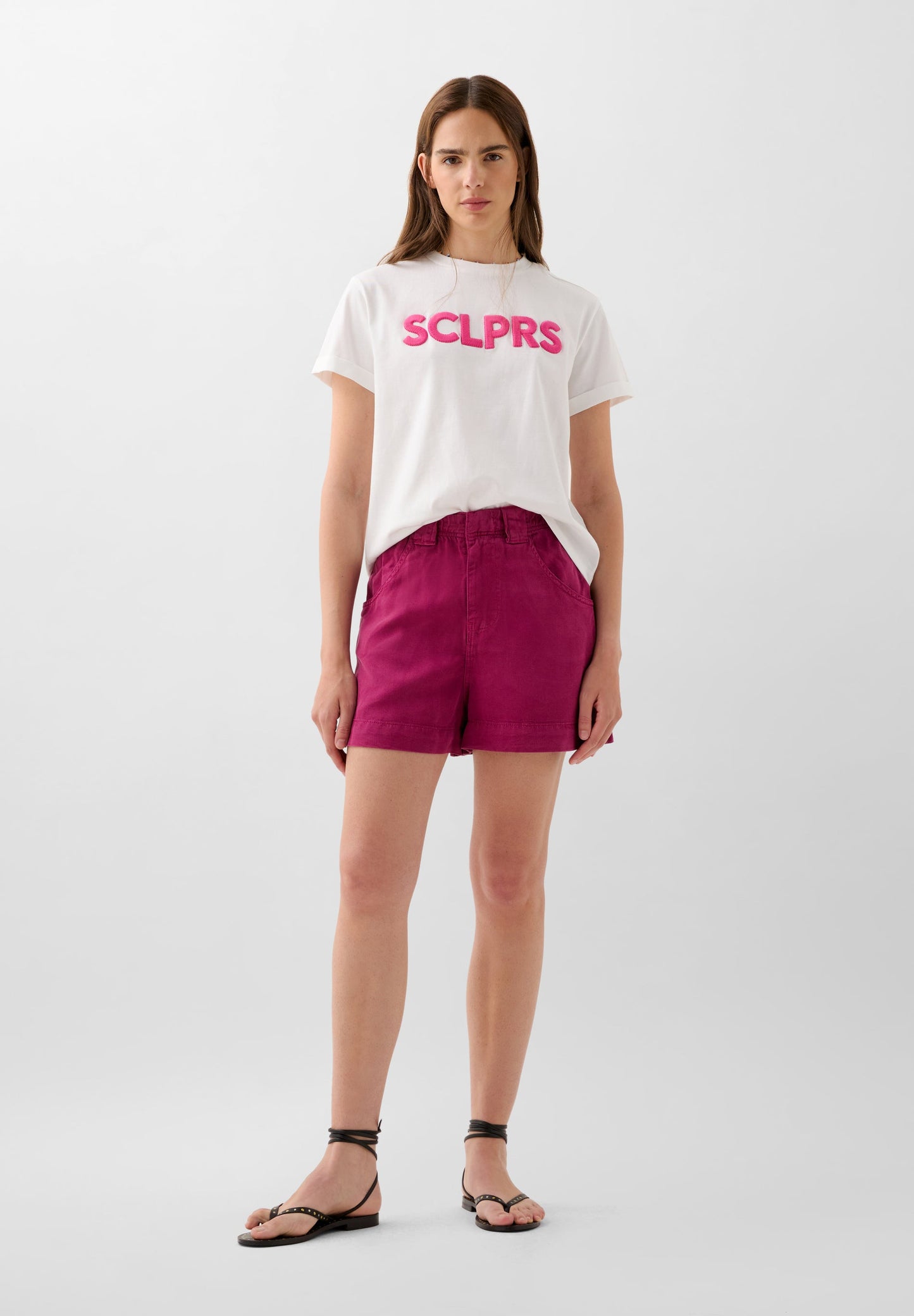 PRINT T-SHIRT WITH RHINESTONE DETAIL