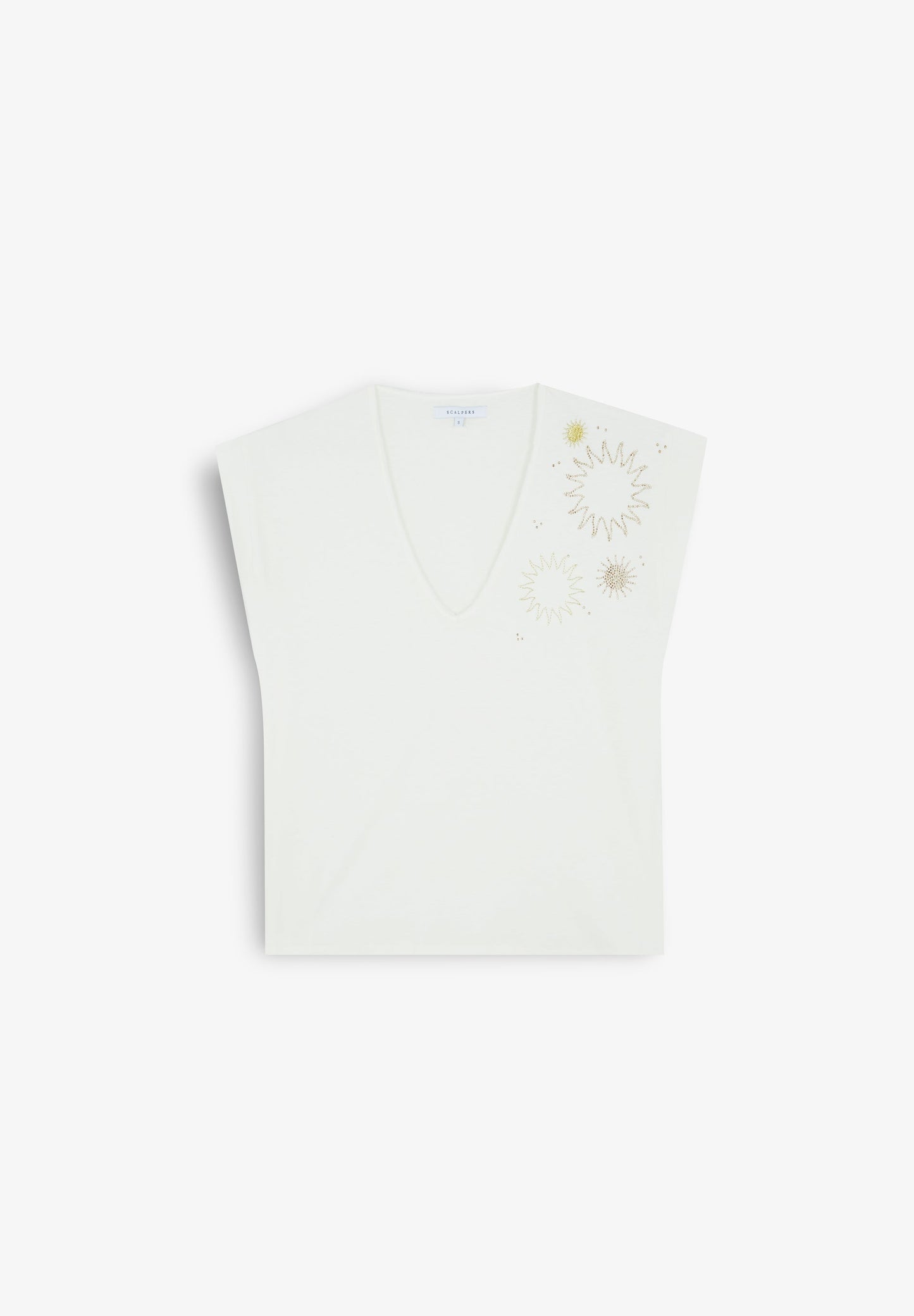 T-SHIRT DÉTAILS STRASS SOLEILS