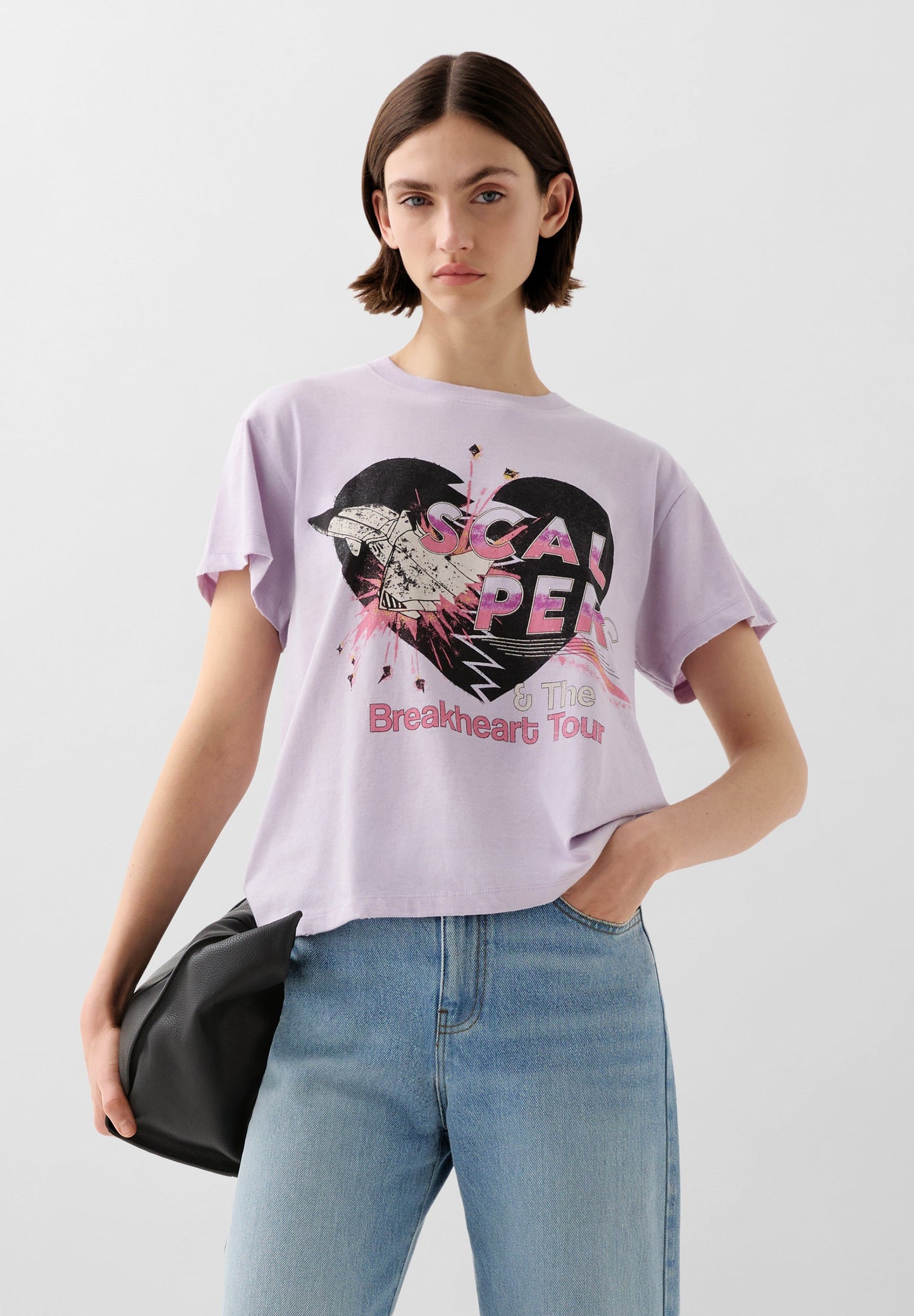 T-SHIRT WITH ROCK PRINT