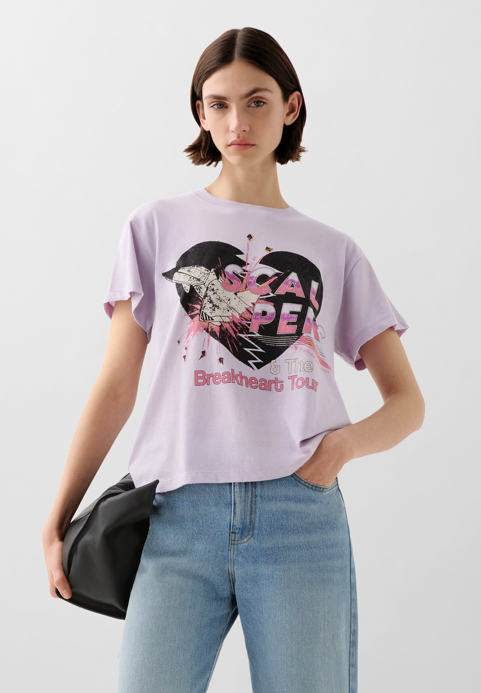 T-SHIRT WITH ROCK PRINT