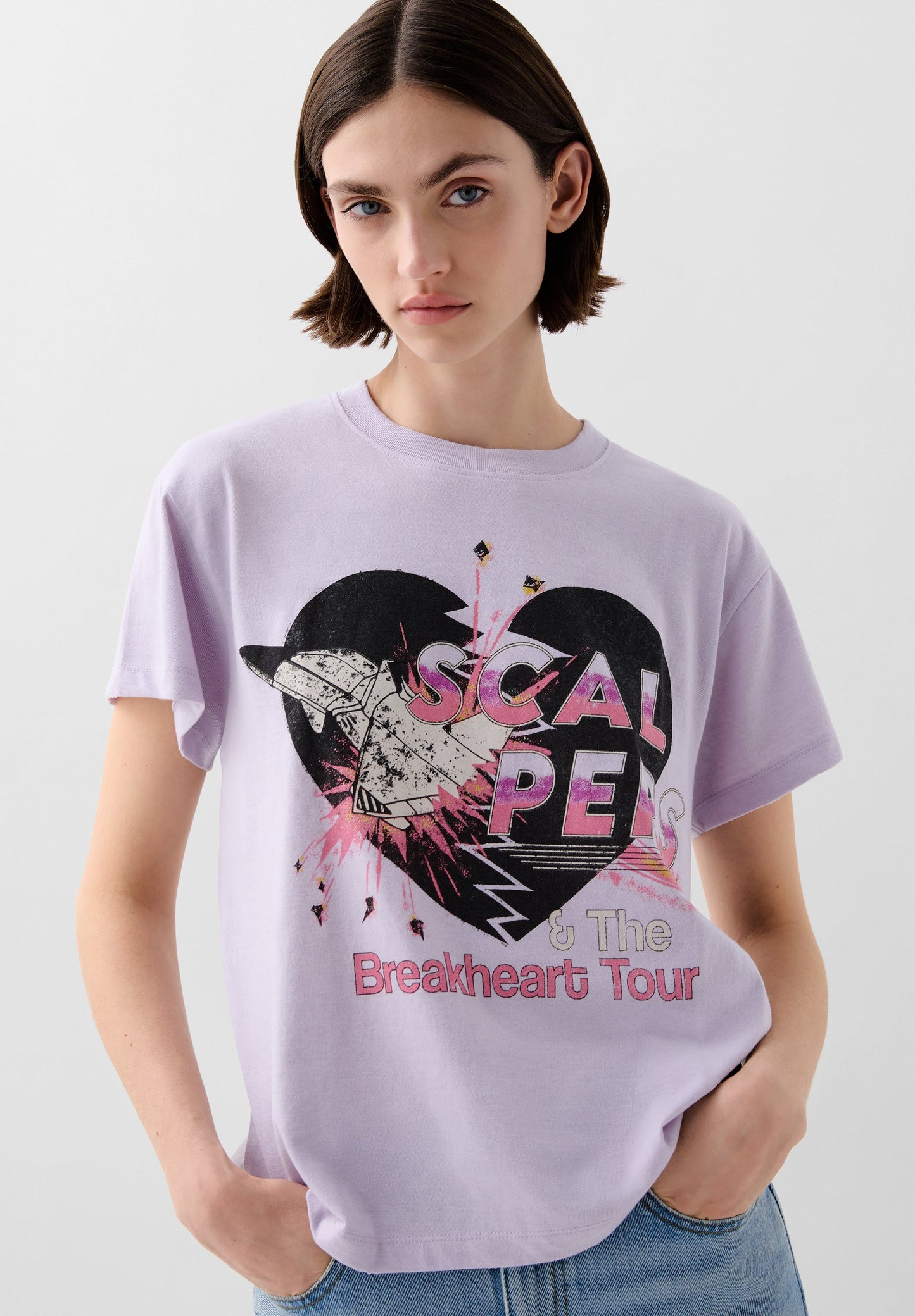 T-SHIRT WITH ROCK PRINT