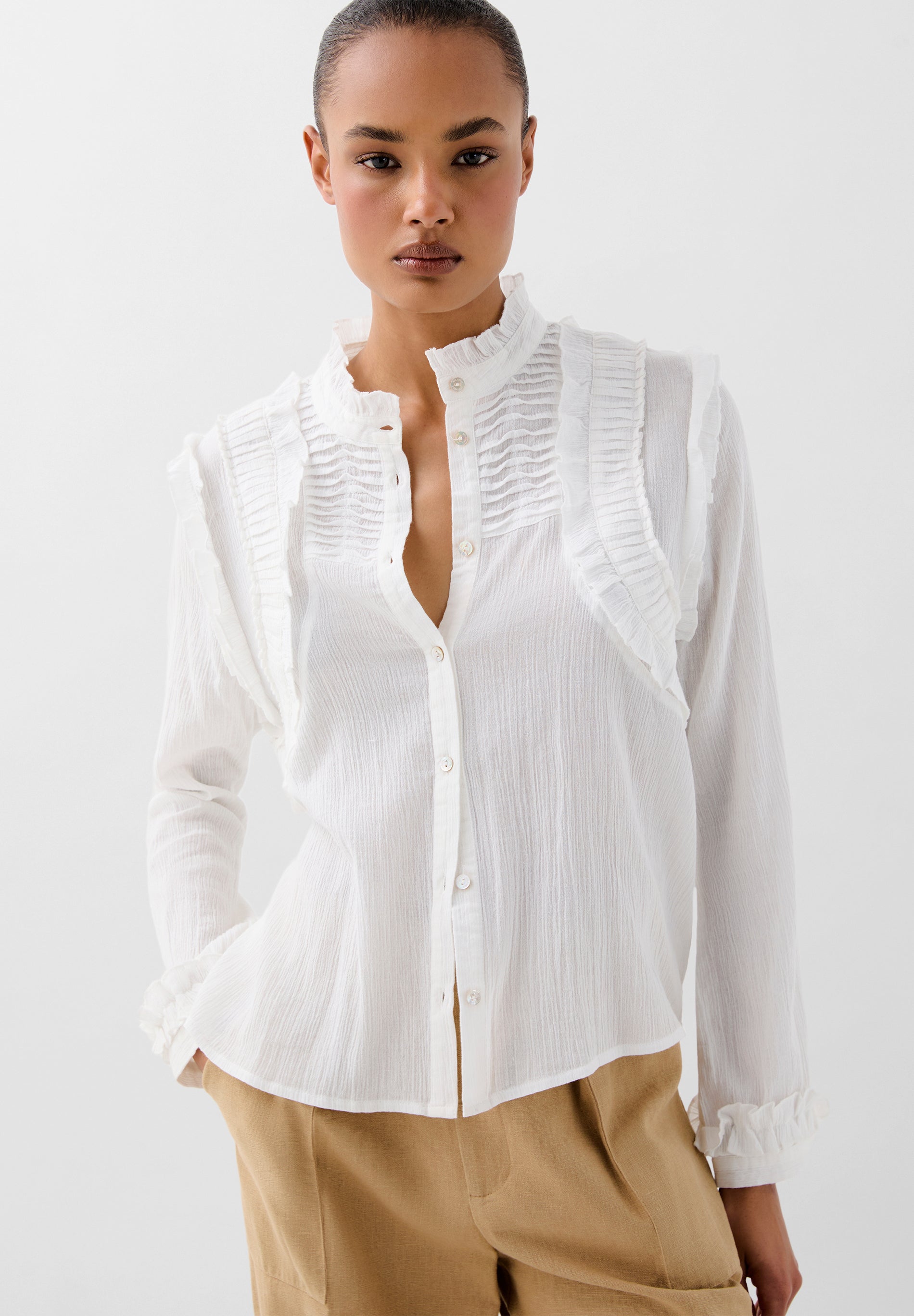 CHEMISE FRONCES PLISSÉES