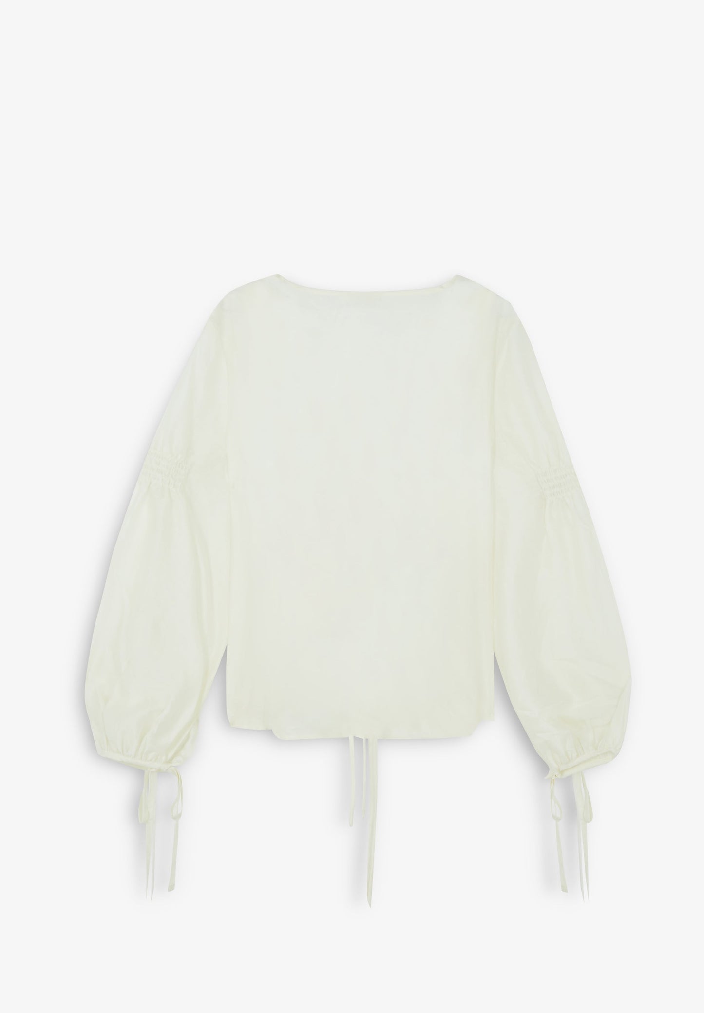 GATHERED BLOUSE WITH RUFFLES