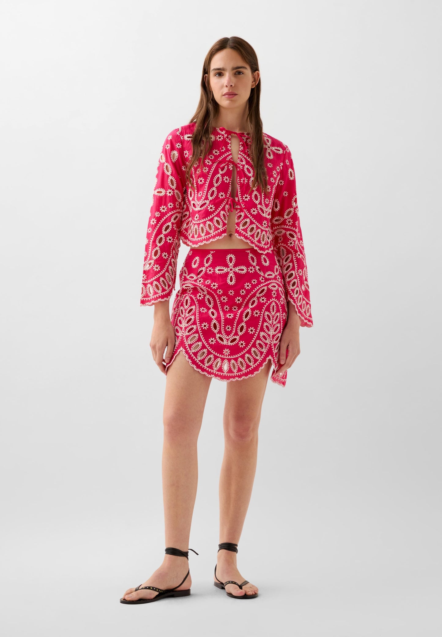 CONTRAST EMBROIDERED SHIRT