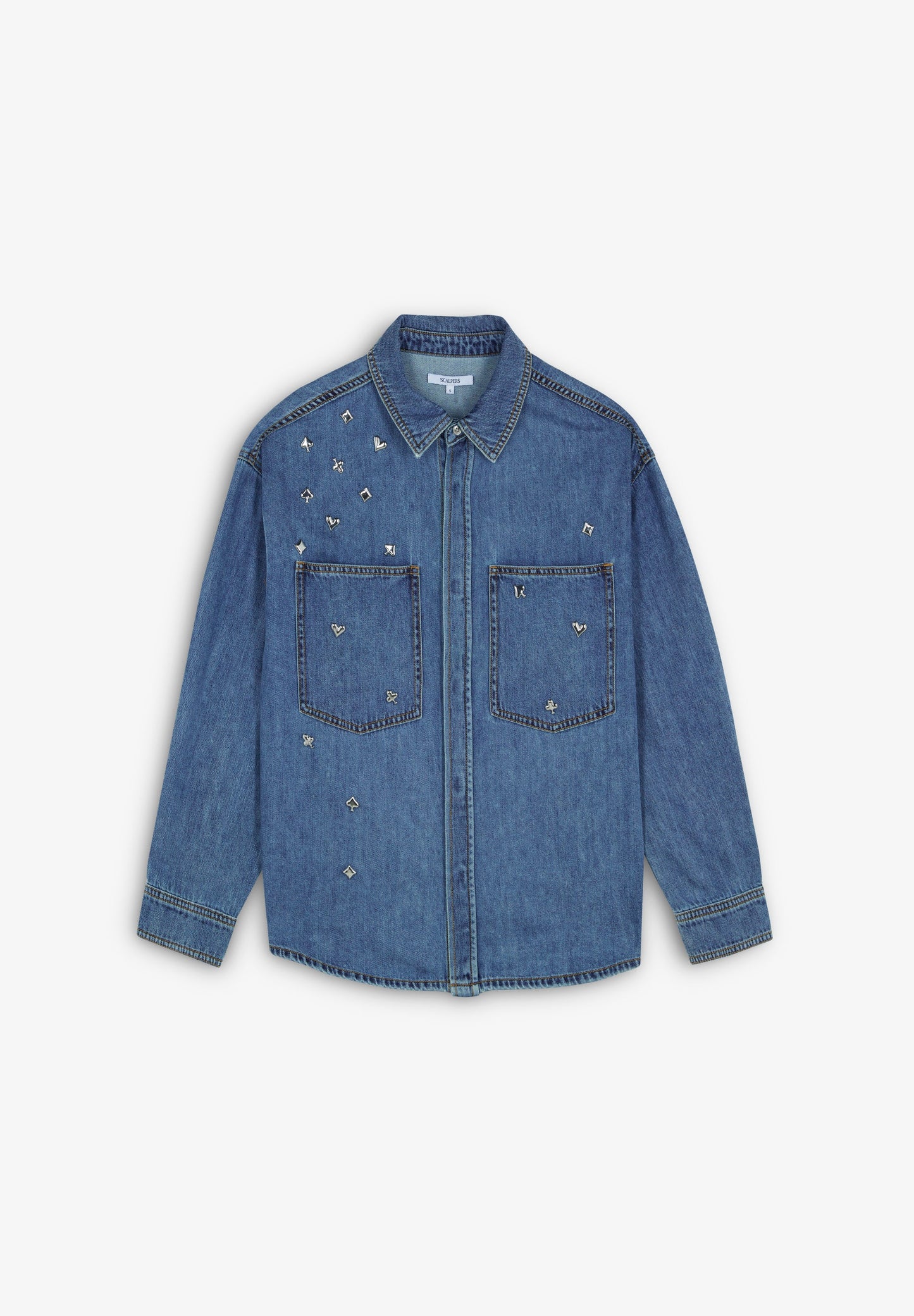 DENIM SHIRT WITH STUDS