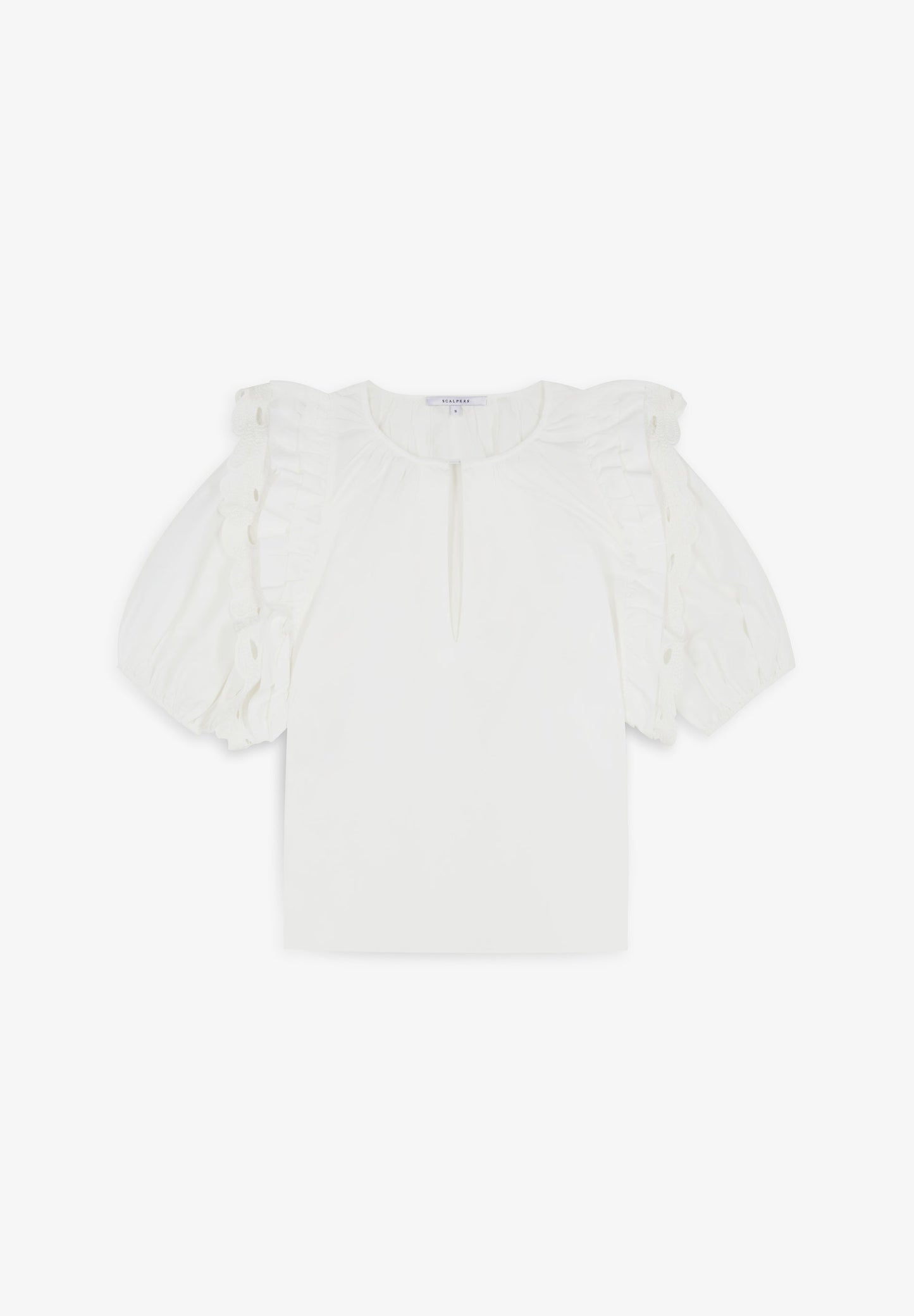 EMBROIDERED SLEEVE TOP