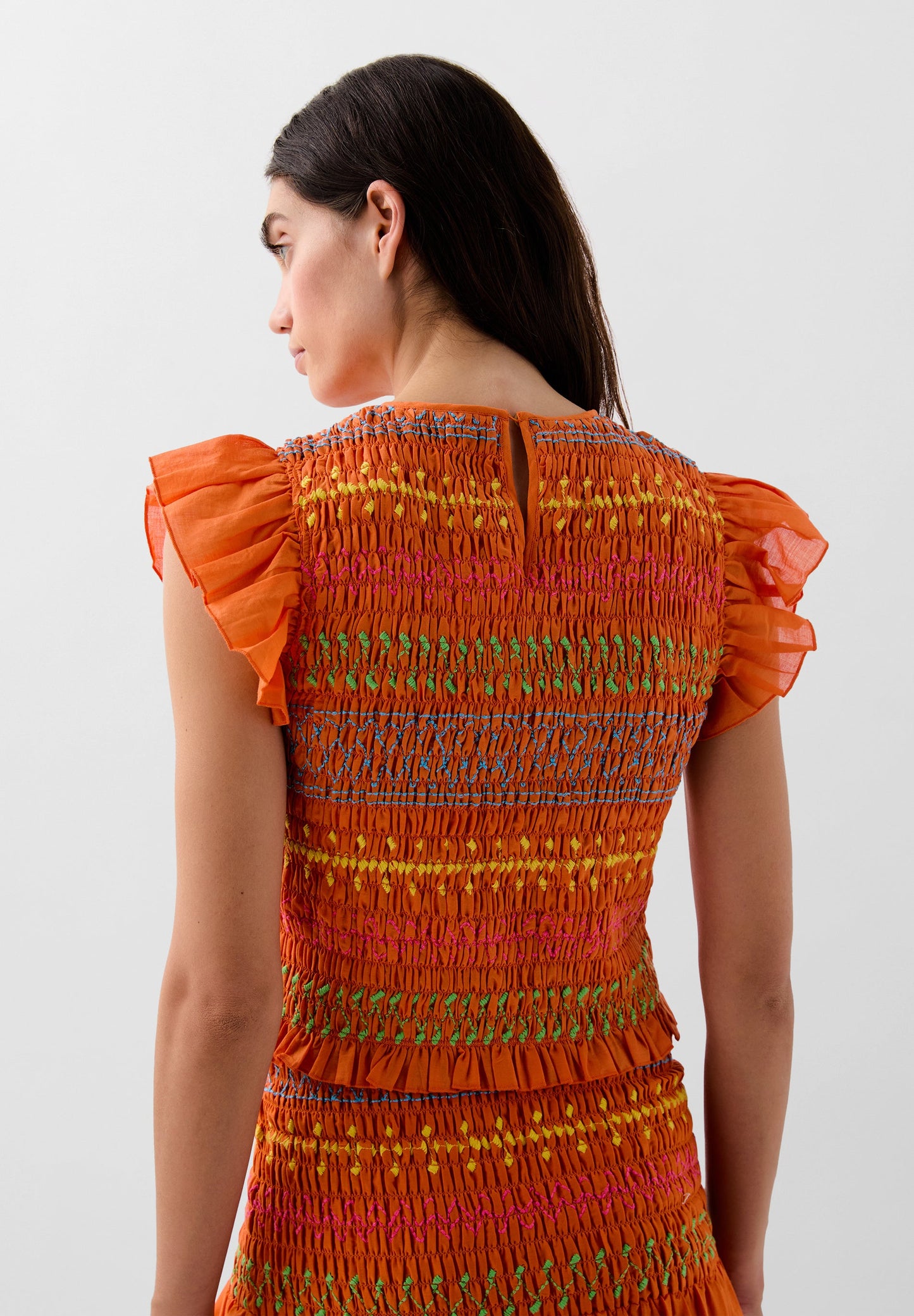 TOP MULTICOLORE NID D’ABEILLE