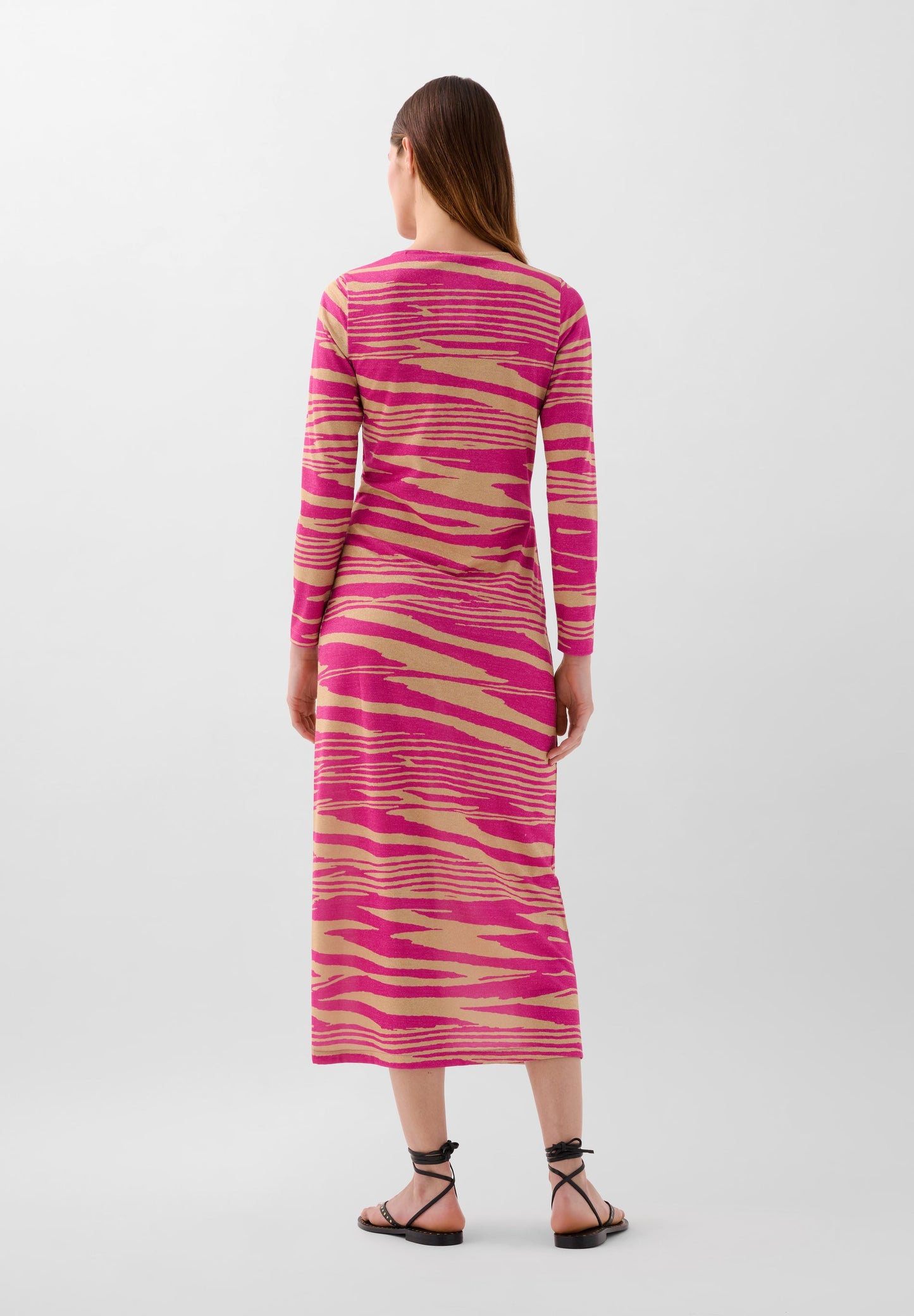ANIMAL PRINT DRESS WITH OPENING