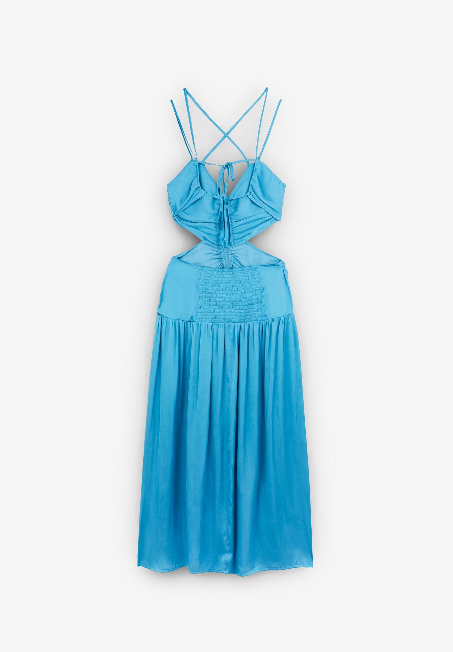 SATIN DRESS WITH SLITS