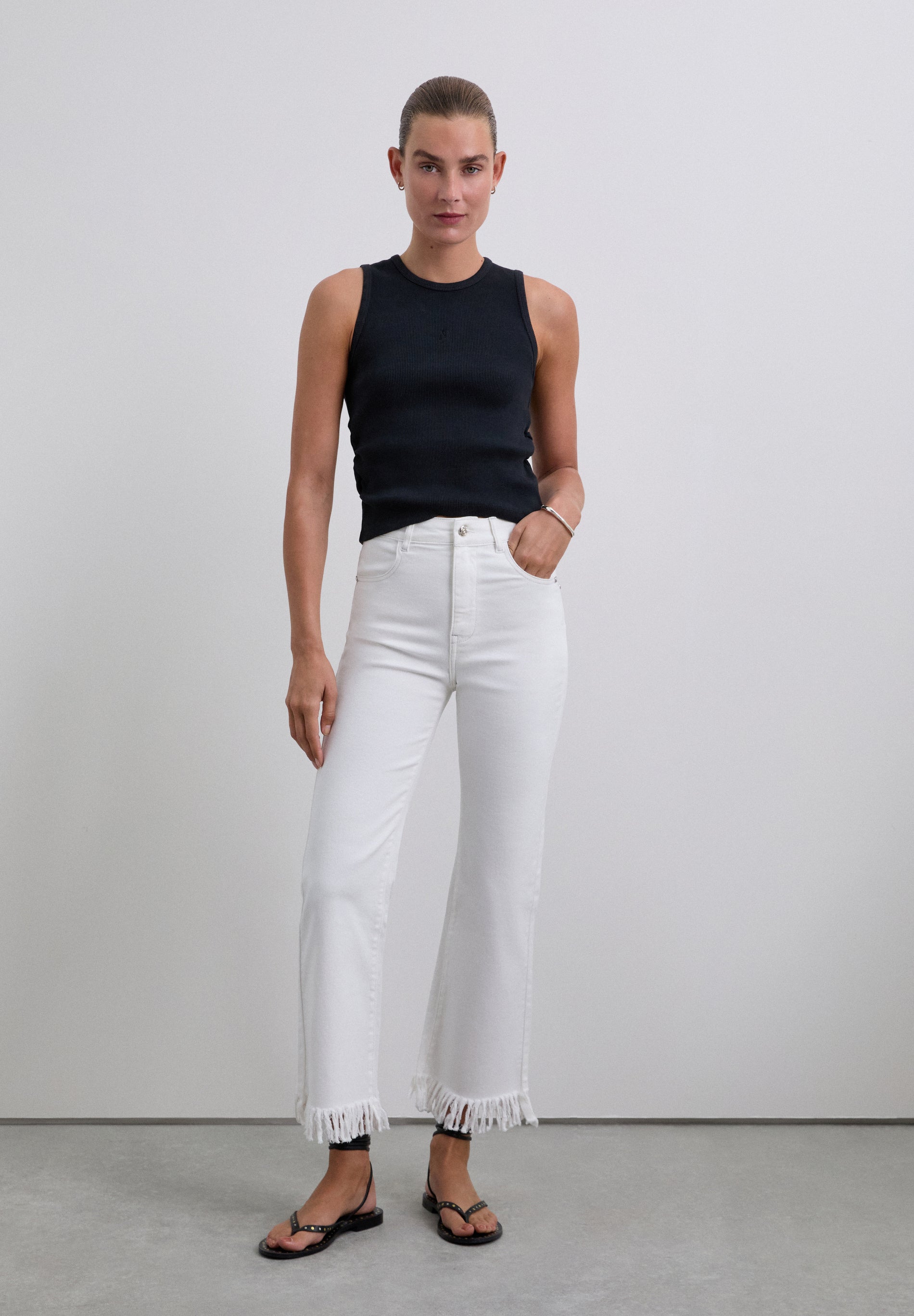 RIVET SHELL DENIM PANT