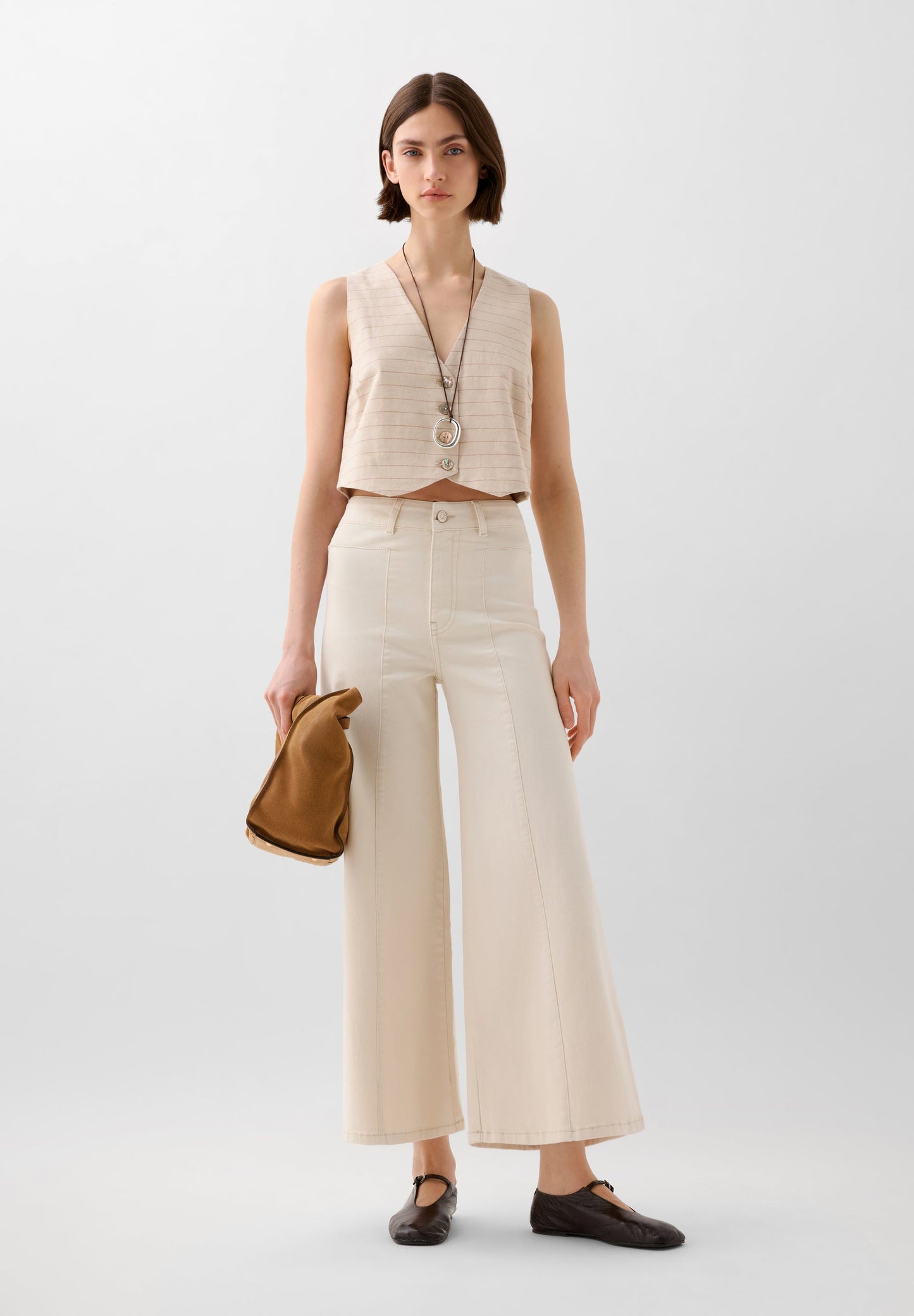 JUPE-CULOTTE EN JEAN COUTURES
