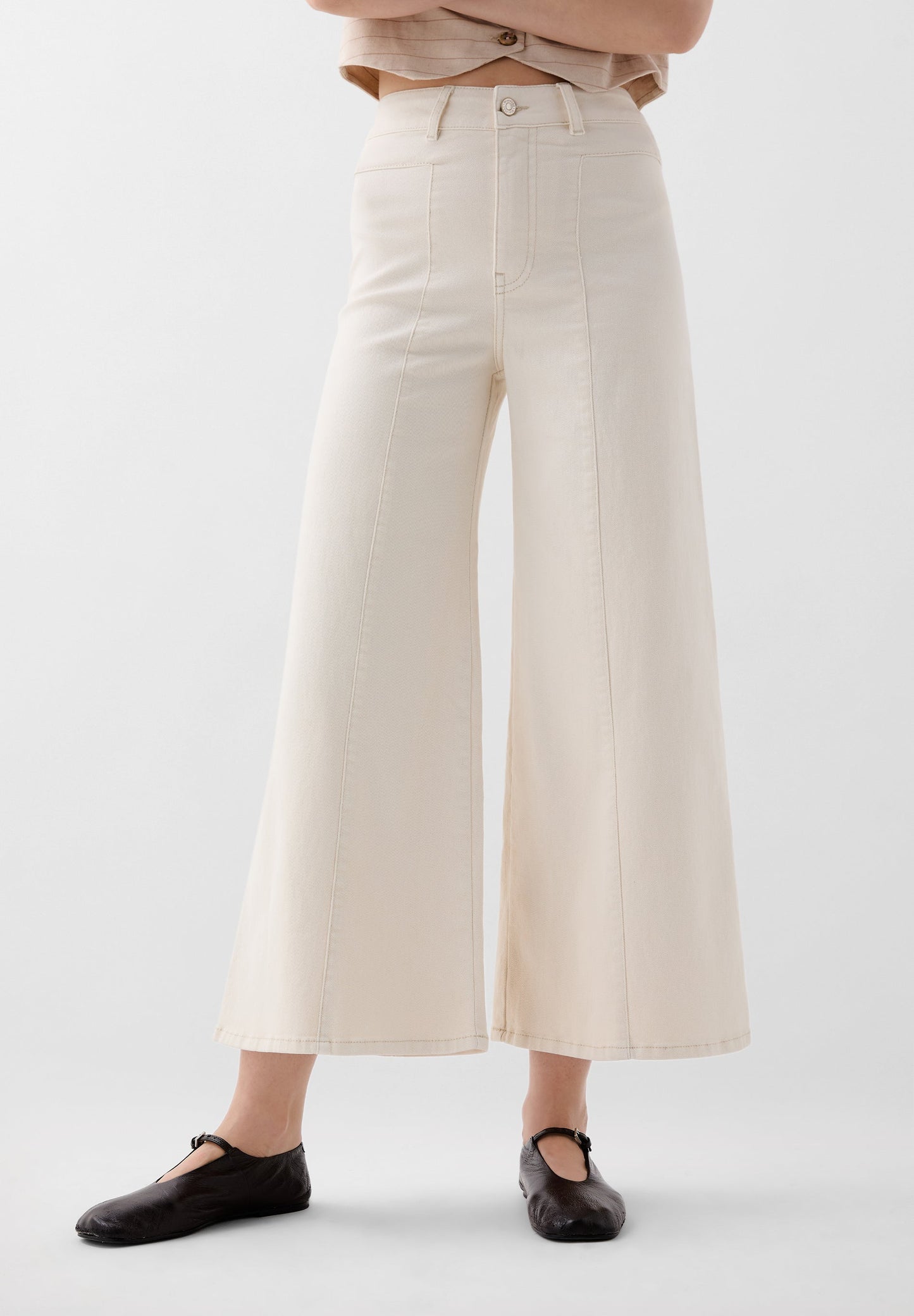 JUPE-CULOTTE EN JEAN COUTURES
