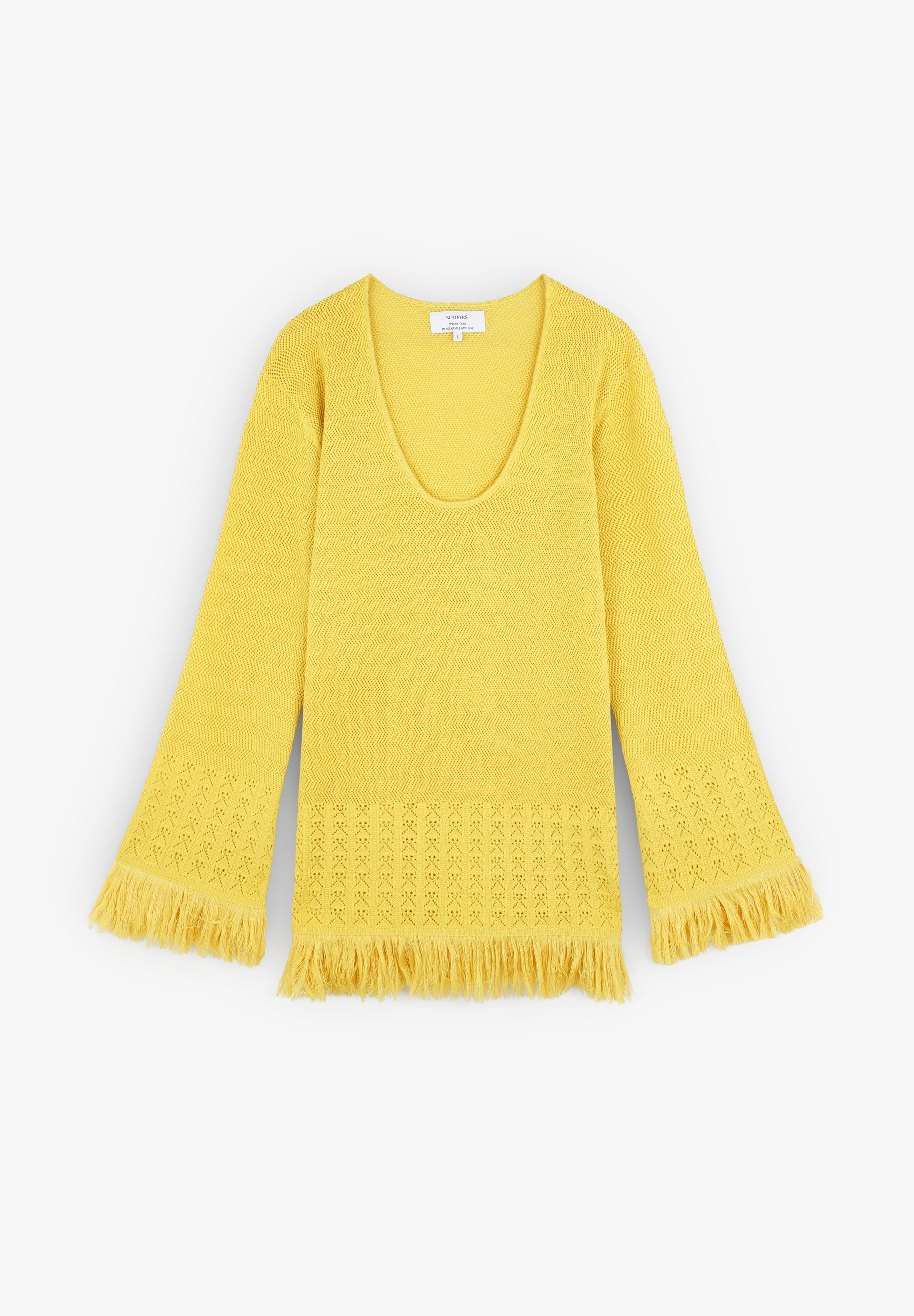 KNIT SWEATER WITH FRINGE
