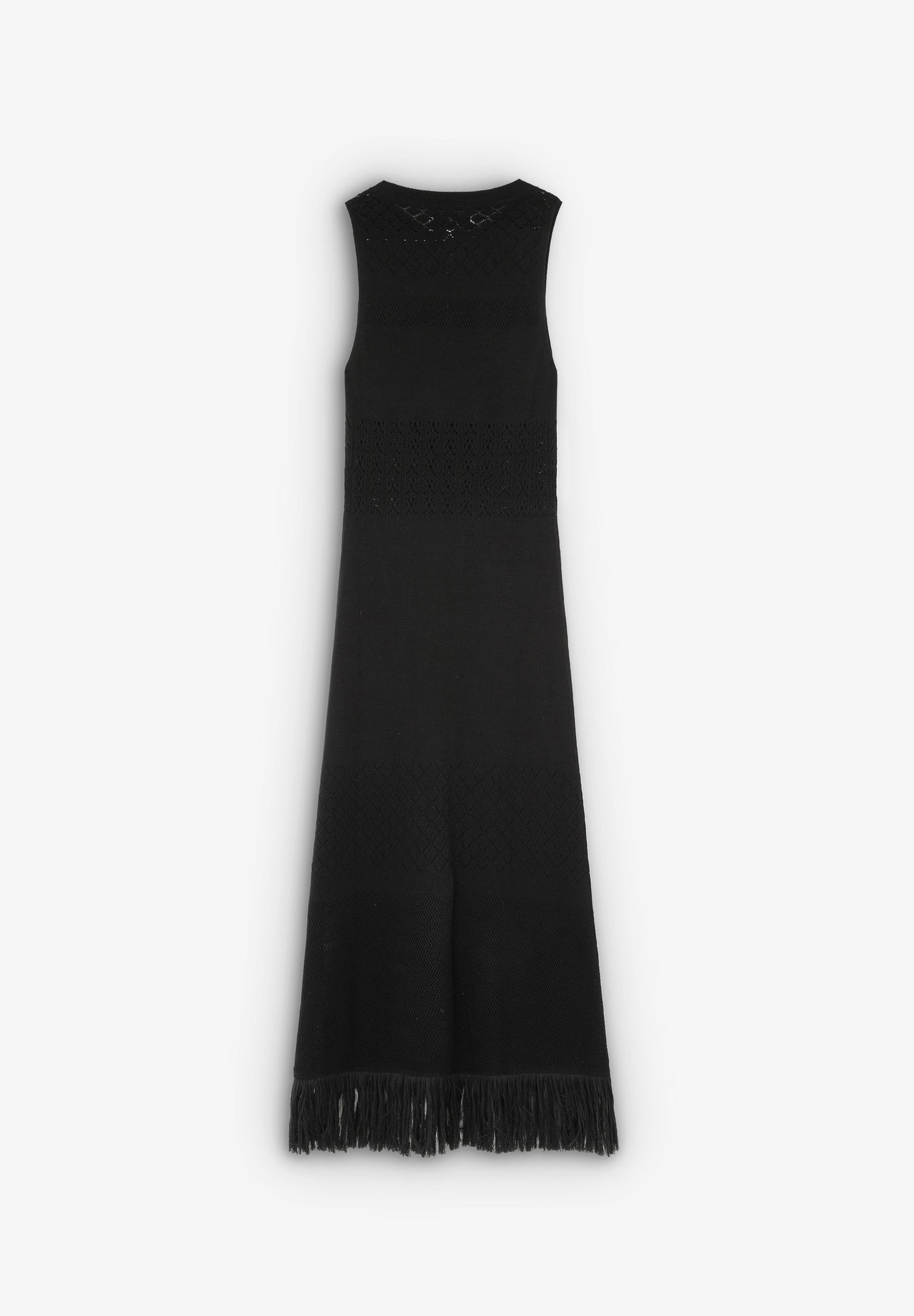 KNIT DRESS WITH FRINGING