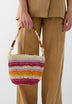 SAC SEAU RAPHIA MULTICOLORE