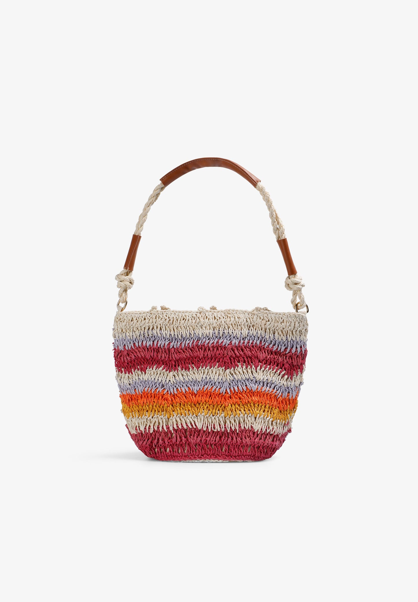 SAC SEAU RAPHIA MULTICOLORE