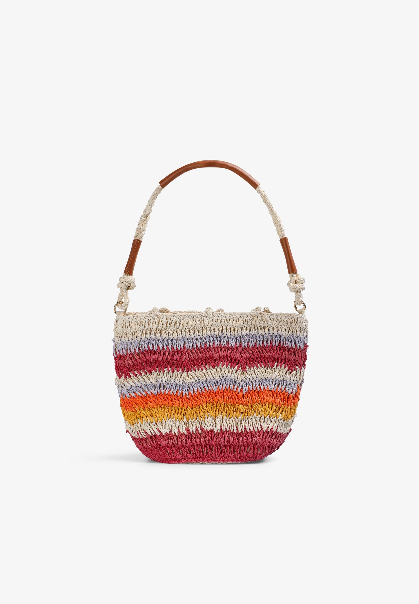 SAC SEAU RAPHIA MULTICOLORE