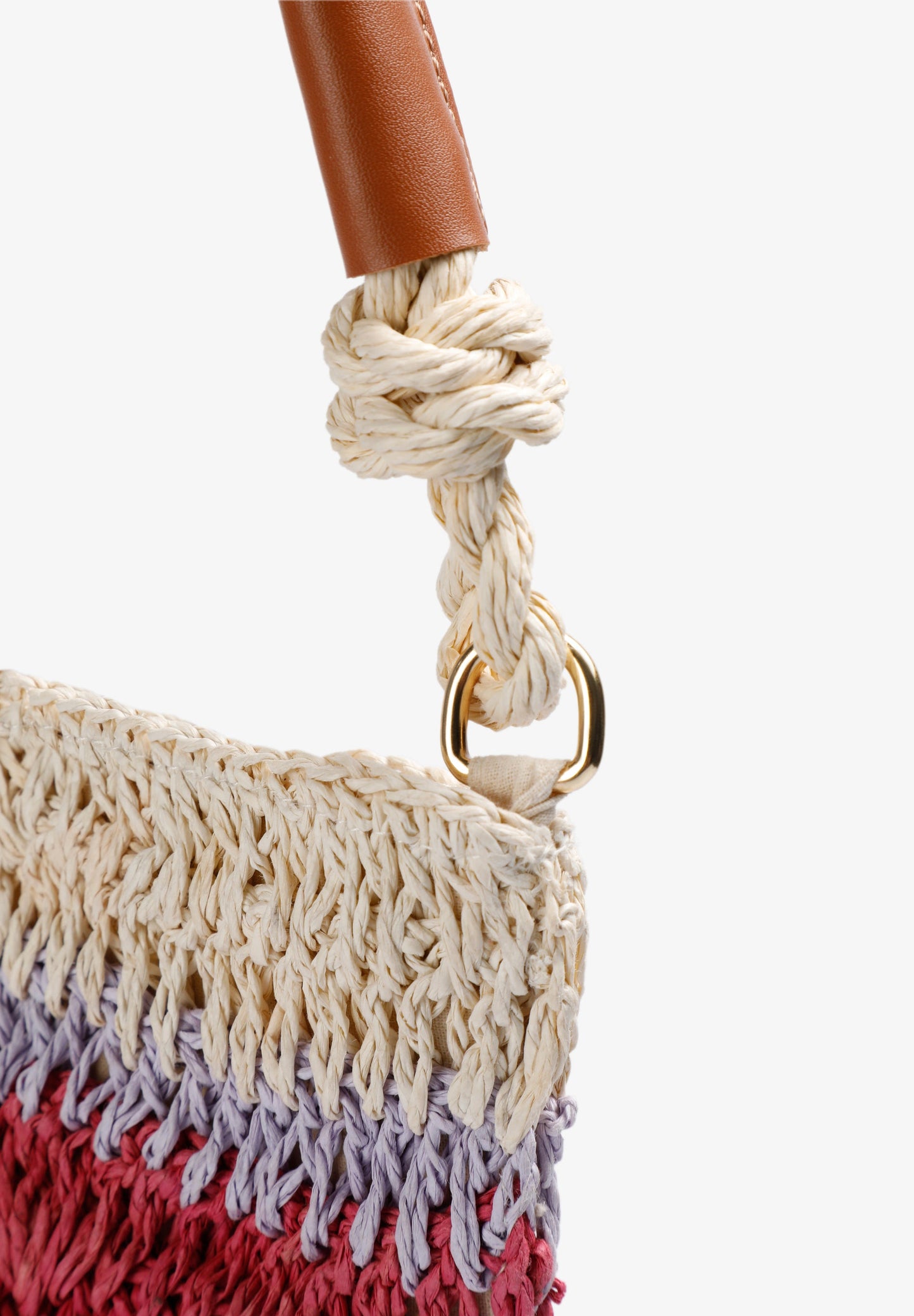 SAC SEAU RAPHIA MULTICOLORE